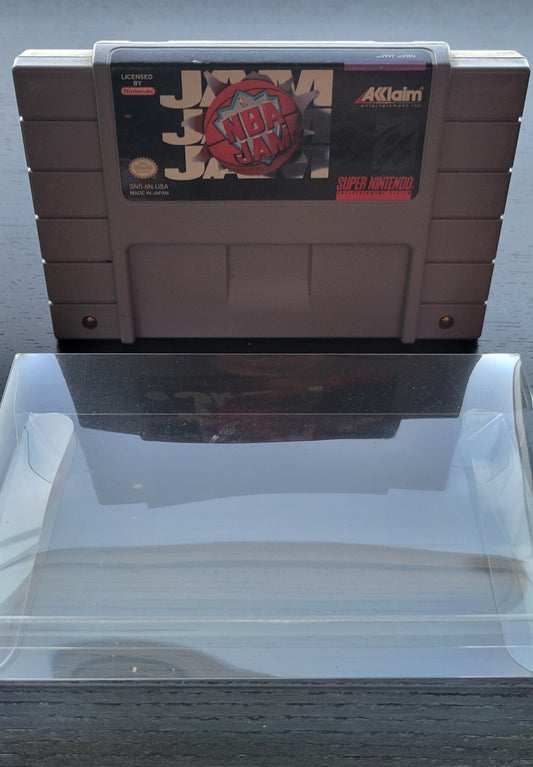 Authentic 1994 NBA JAM Basketball - SNES - Super Nintendo Ent. System NTSC Cartridge MINT + Plastic Protector
