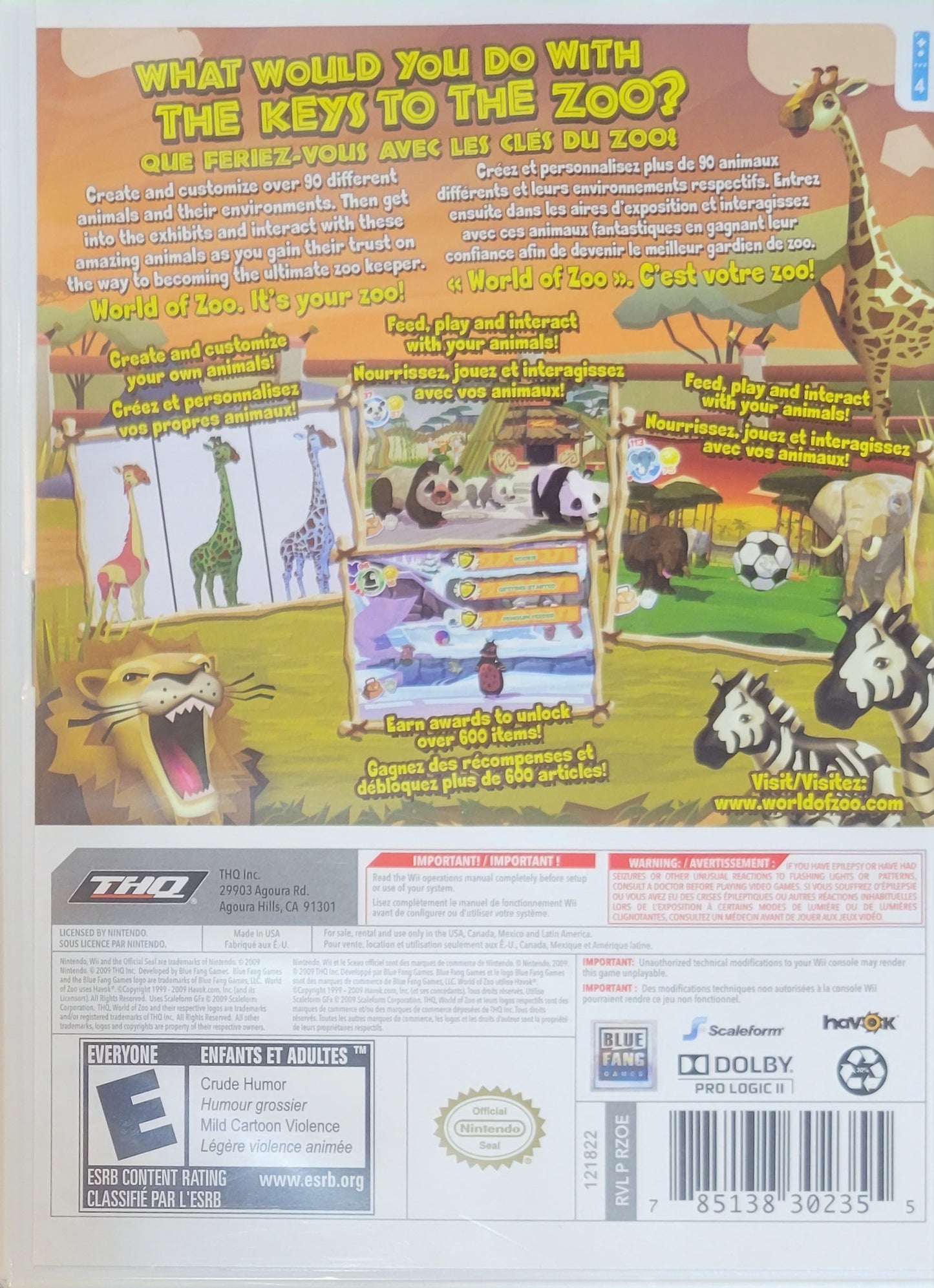 World of Zoo โ 2009 Nintendo Wii CIB Re-Sealed Like New