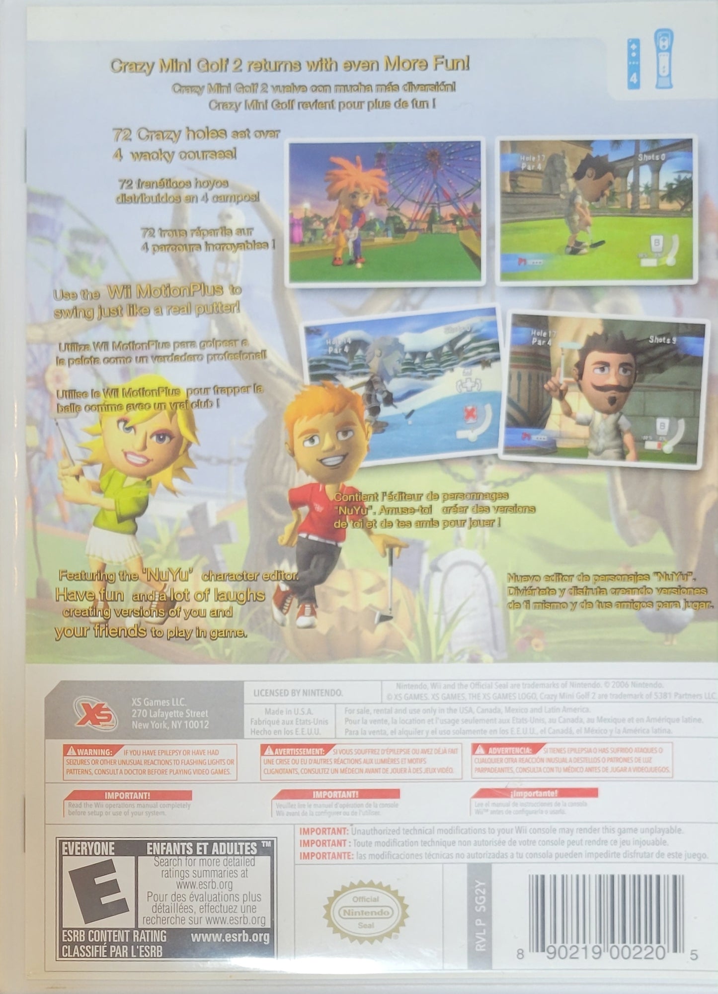 Crazy Mini Golf 2 – 2010 Nintendo Wii CIB Re-Sealed Like New Disc