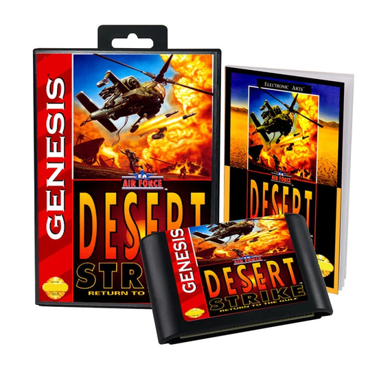DESERT STRIKE - Boxed (Sega Genesis Cartridge) | 1990 | Action Platformer