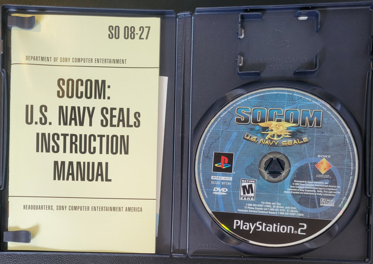 SOCOM U.S. Navy Seals Box Set - Sony PlayStation 2 PS2 Pre-Owned Tested & Working Great Shape!
