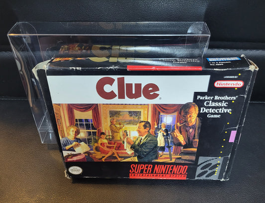 CLUE (SNES) - Super Nintendo Ent. 1992 Great Condition - CIB Complete