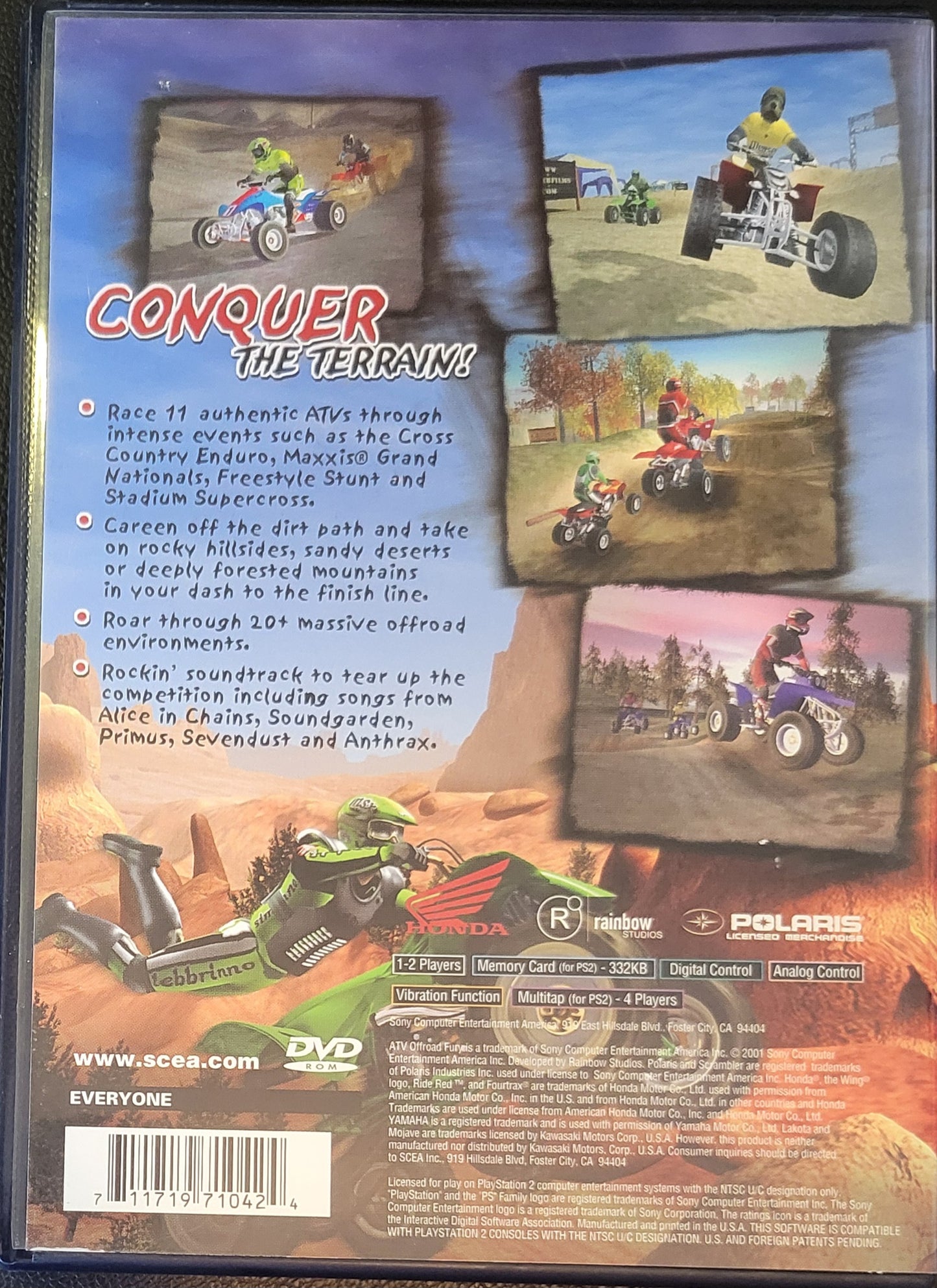 MINT ATV Offroad Fury 1 & 2 - Sony PlayStation 2 PS2 Pre-Owned Tested & Working Great Shape!