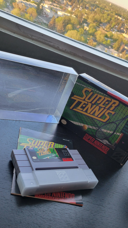 CLEAN SUPER TENNIS 1991 CIB ● Box ● Manual ● Protector - SNES - Super Nintendo Ent. System NTSC Cartridge Tested & Working