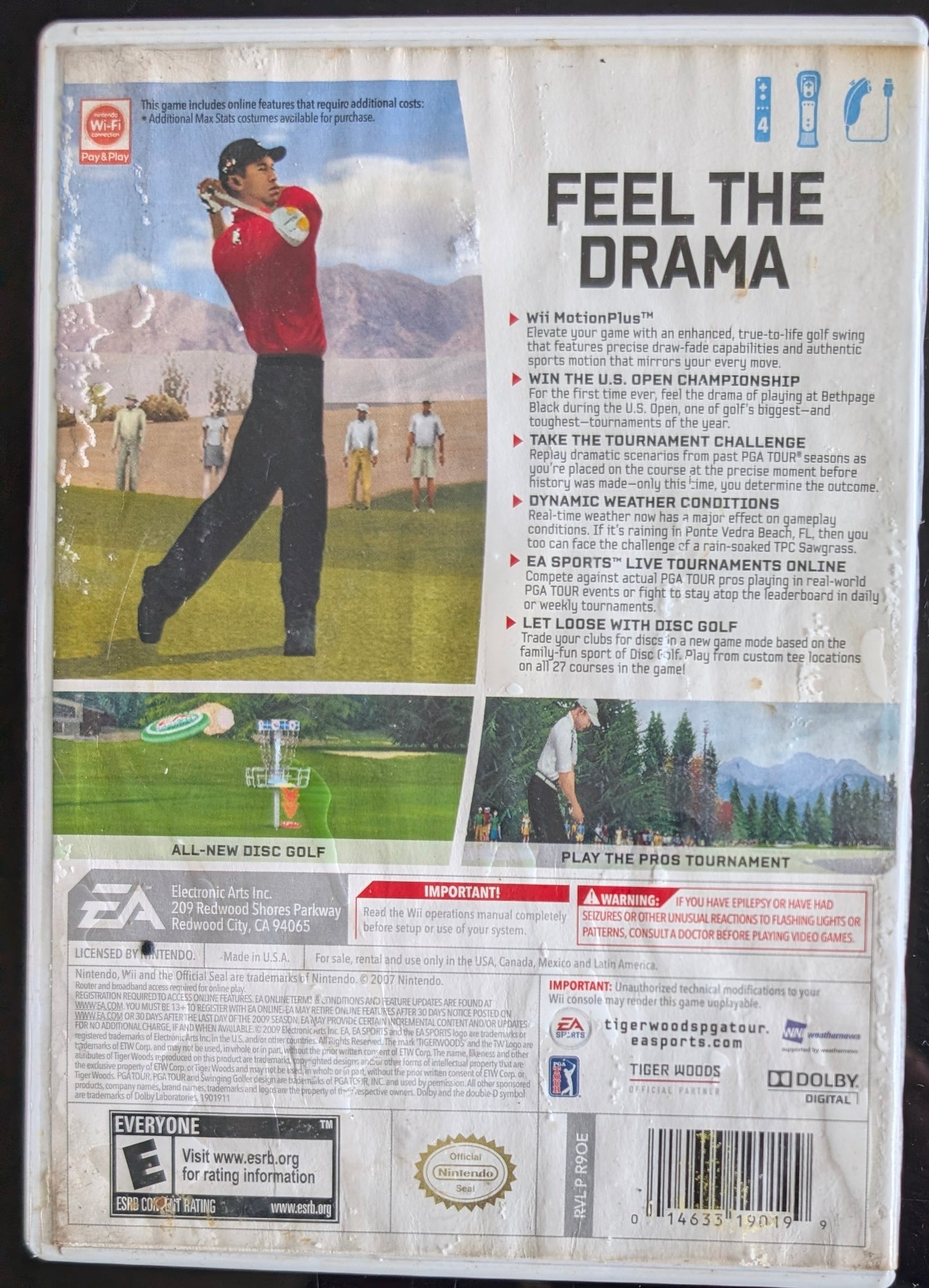 Tiger Woods PGA Tour 2010 - 2013 Nintendo - Wii - Entertainment System CIB Clean Disc