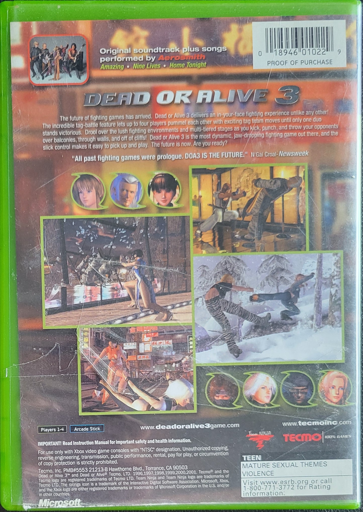 Dead Or Alive 3 (CIB) OG Microsoft XBOX Pre-Owned Great Shape Tested & Working CLEAN DISC