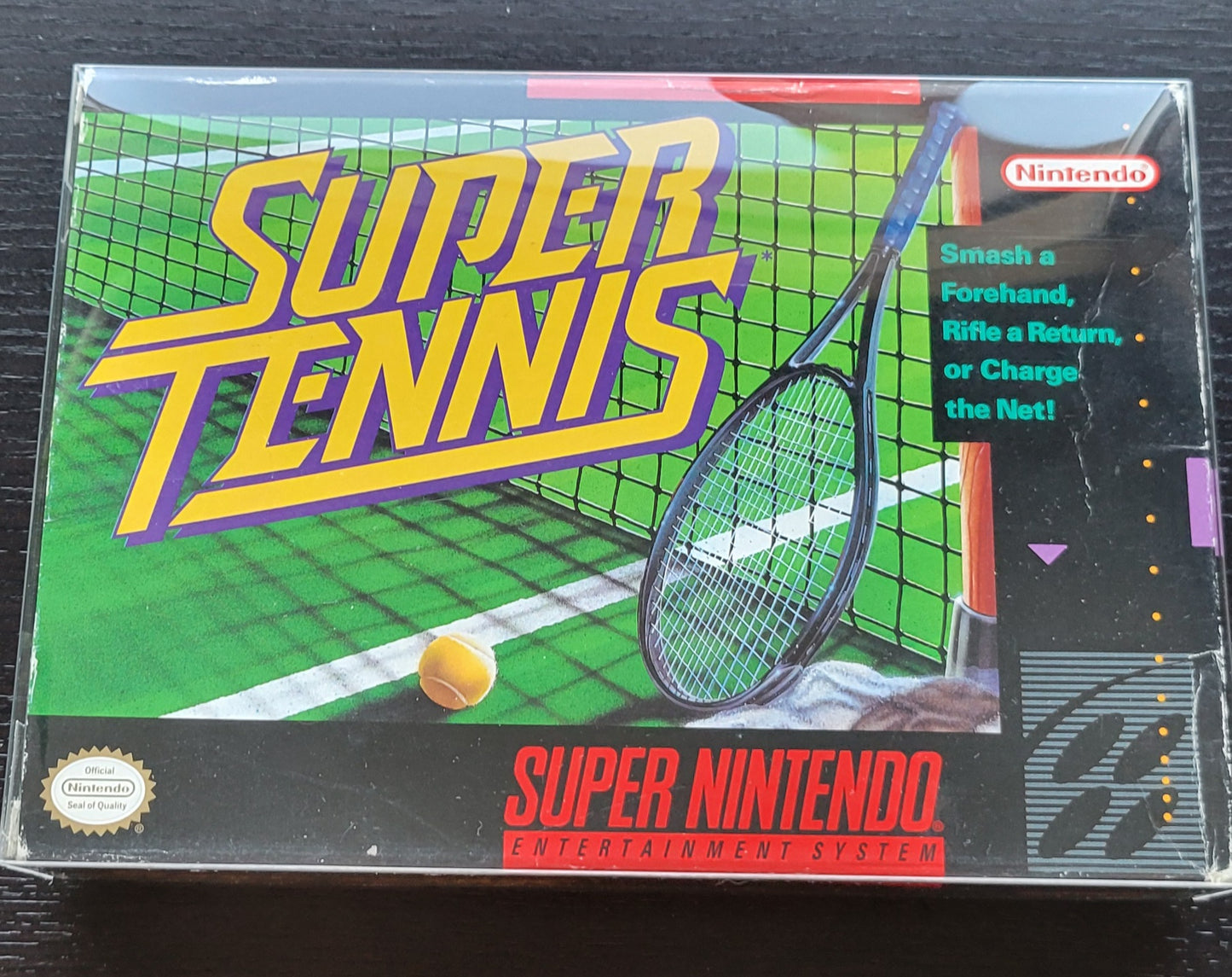 CLEAN SUPER TENNIS 1991 CIB ● Box ● Manual ● Protector - SNES - Super Nintendo Ent. System NTSC Cartridge Tested & Working