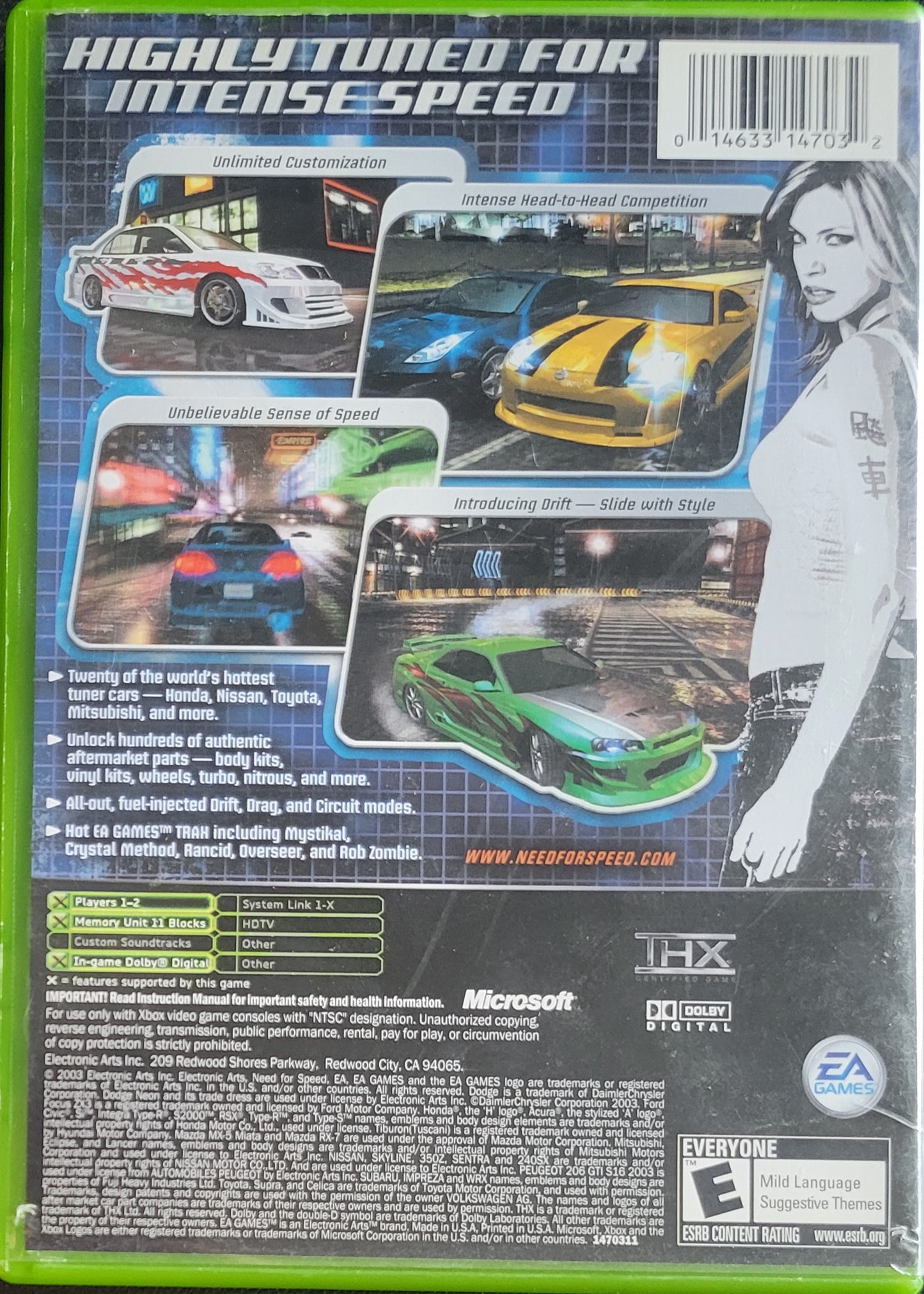 Need For Speed Underground (CIB) OG Microsoft XBOX Pre-Owned Great Shape Tested & Working CLEAN DISC