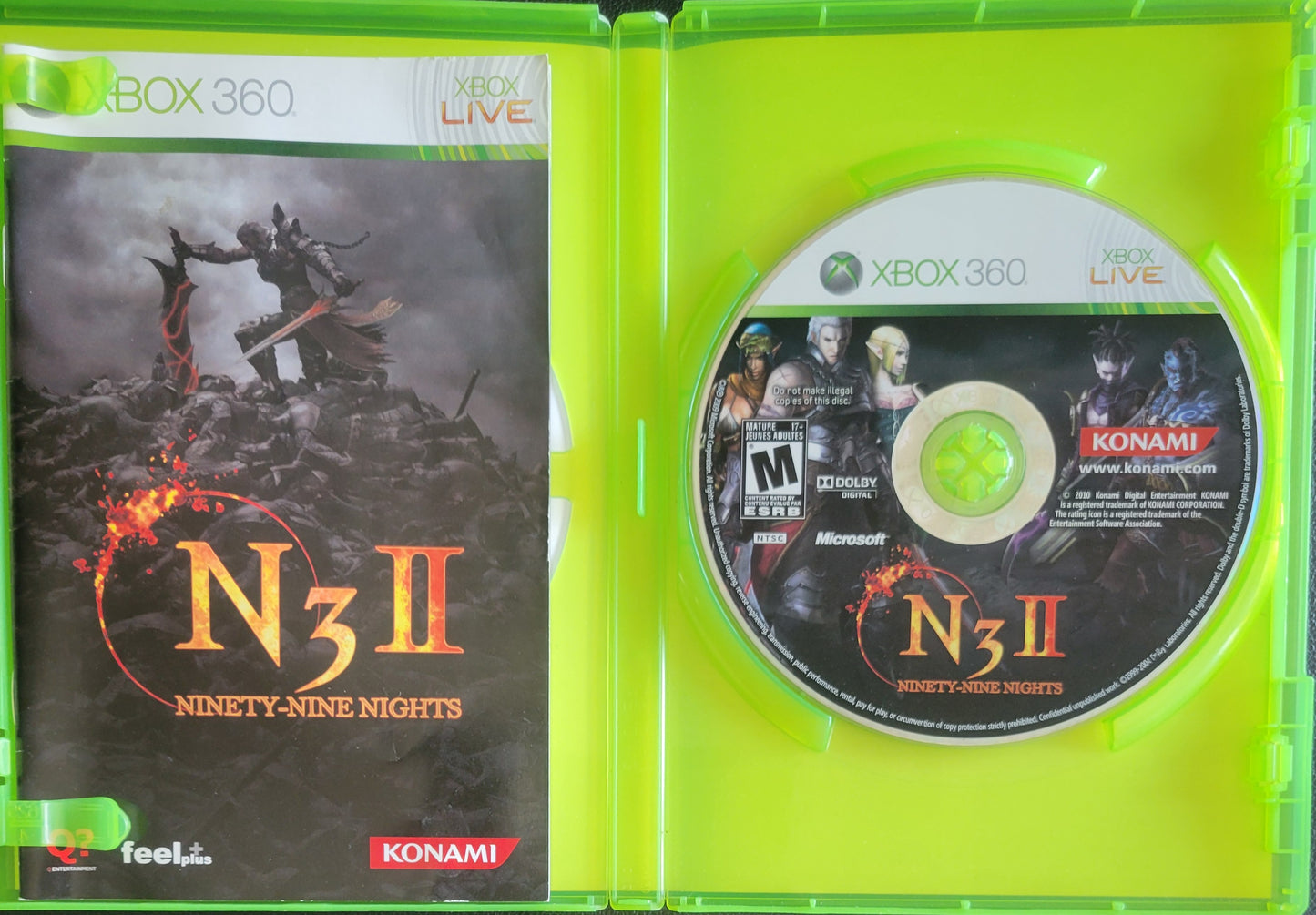 Rare* N3 2 Ninety-nine Nights - (CIB) - Microsoft XBOX 360 - Pre-Owned Like New CLEAN DISC