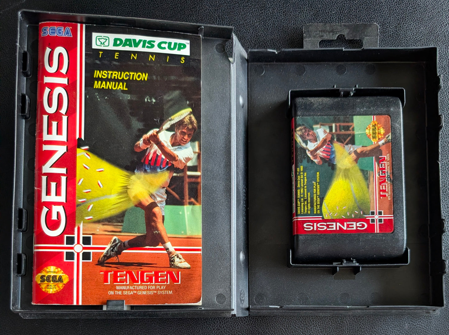 Davis Cup Tennis - Boxed CIB with Hang Tab (Sega Genesis) | 1993 | Sports / Tennis