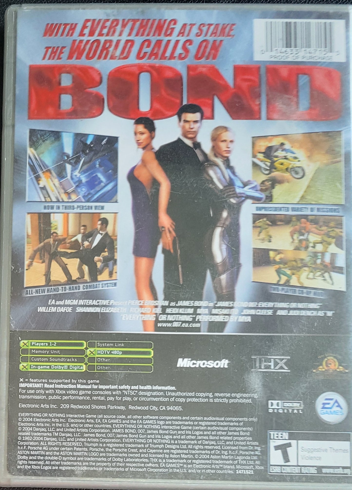 007 Everything Or Nothing *Platinum Hits* - (CIB) OG Microsoft XBOX Pre-Owned Great Shape Tested & Working CLEAN DISC