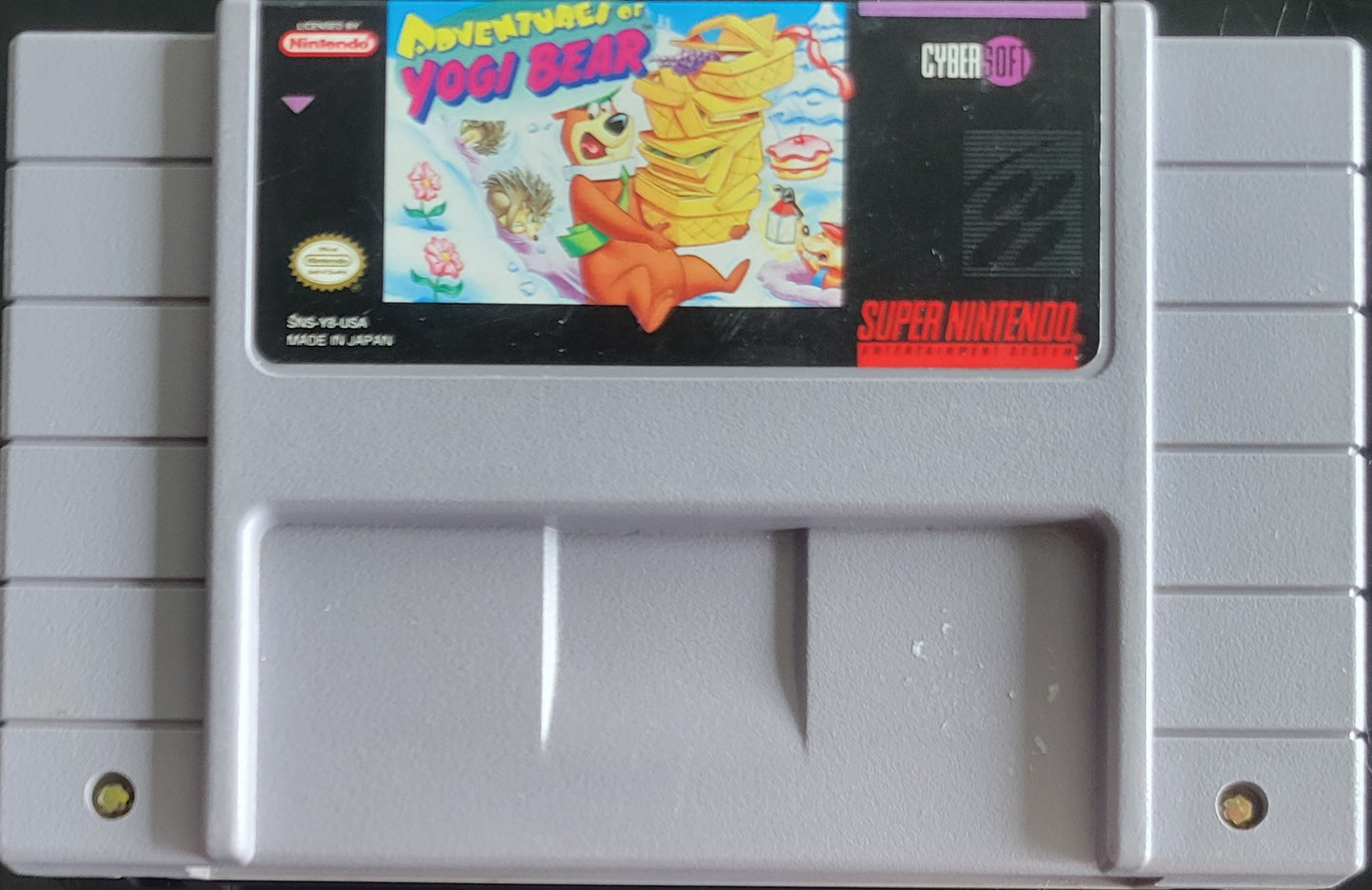 Adventures Of Yogi Bear - Authentic SNES - Super Nintendo Ent. System 1995 NTSC Cartridge + Protector