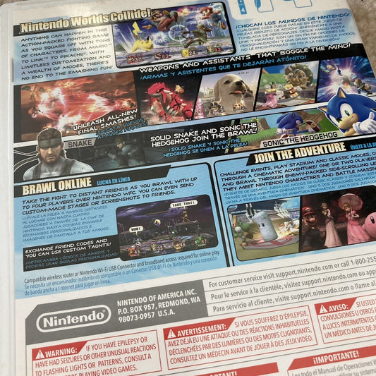 Super Smash Bros. Brawl - 2013 Nintendo - Wii - RE Sealed MINT