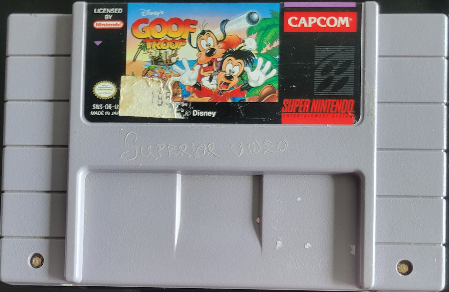 Goof Troop - Authentic SNES - Super Nintendo Ent. System 1995 NTSC Cartridge + Protector