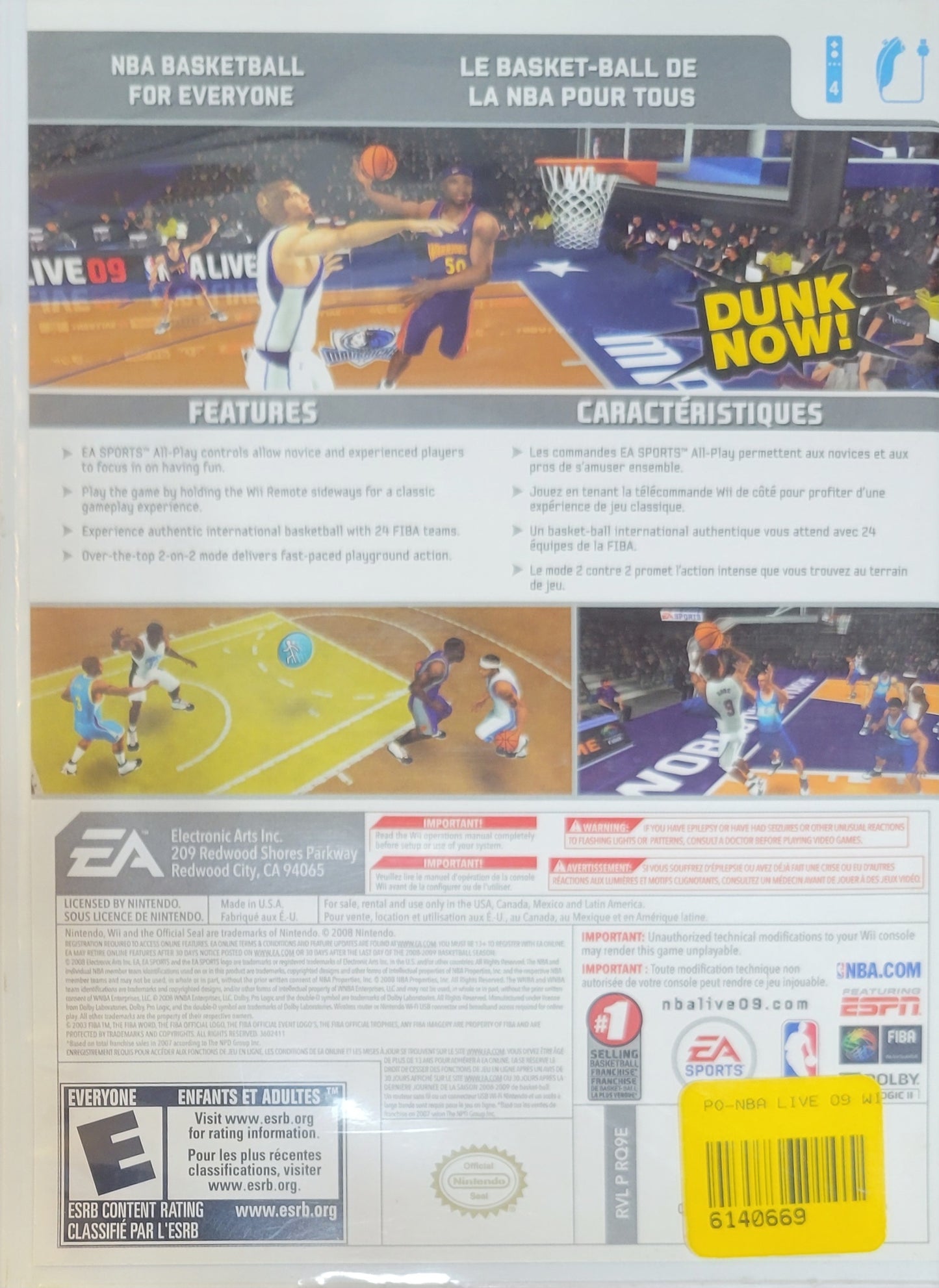 NBA Live 09 All Play - 2013 Nintendo - Wii - Entertainment System CIB Clean Disc
