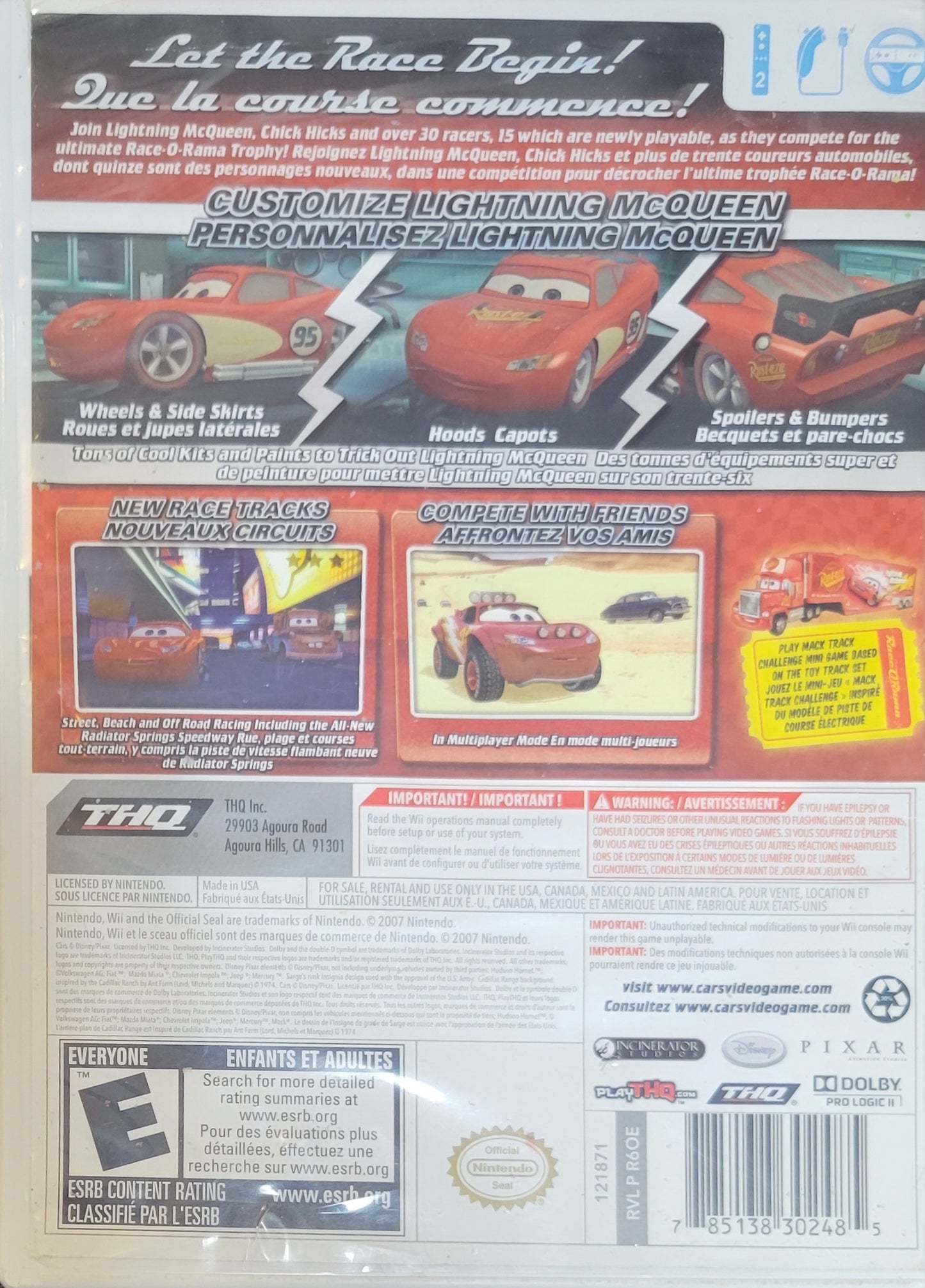 Disney Pixar's Cars Race-O-Rama 2009 Nintendo Wii CIB Re-Sealed Clean Disc