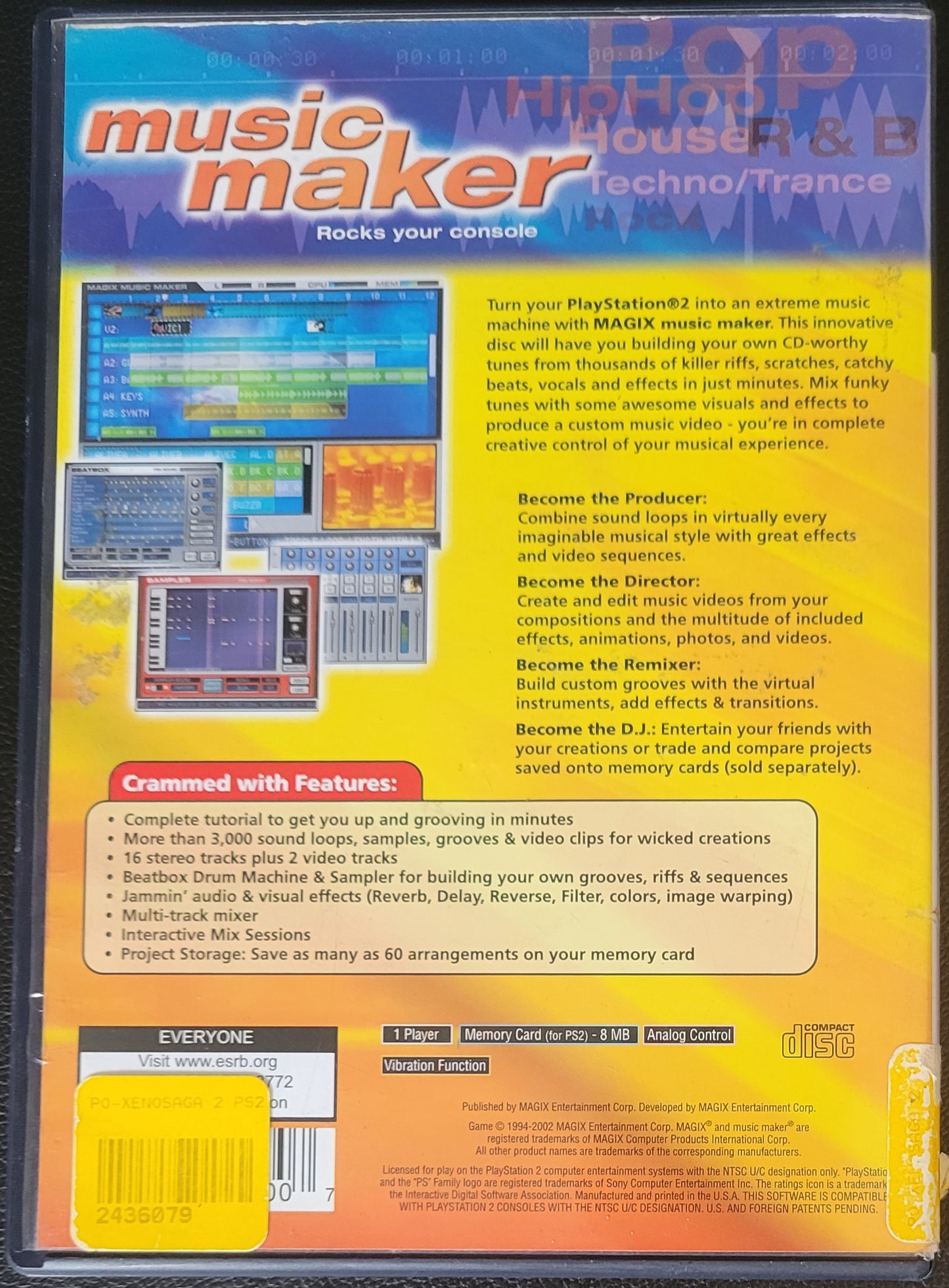 Music Maker - Sony PlayStation 2 PS2 (CIB) Pre-Owned Tested & Working Great Shape!