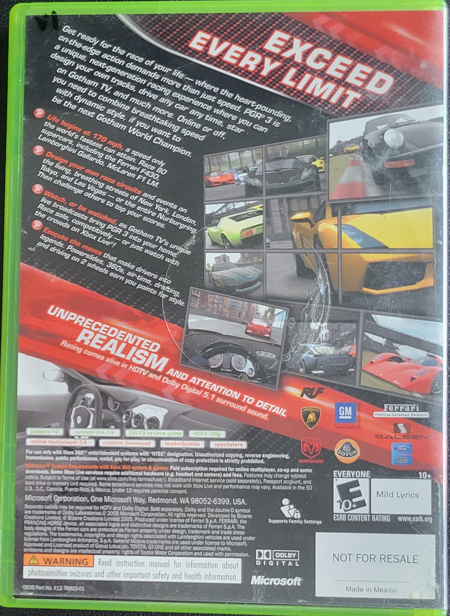 Project Gotham Racing 3 - (CIB) - Microsoft XBOX 360 - Pre-Owned Like New CLEAN DISC