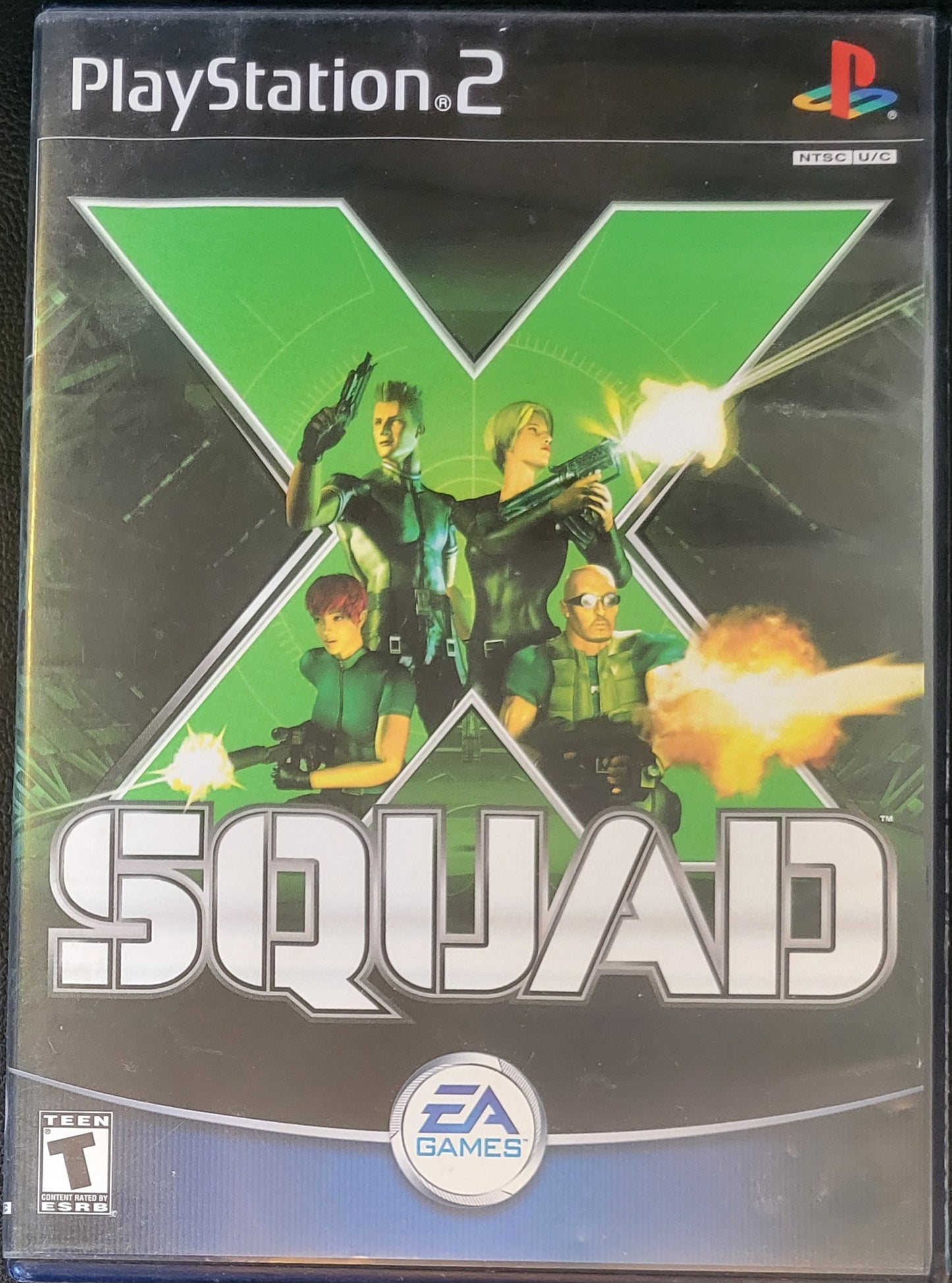 RARE X-Squad Early Release Purple CD ROM Copy - Sony PlayStation 2 PS2 (CIB) Pre-Owned Tested & Working Great Shape!