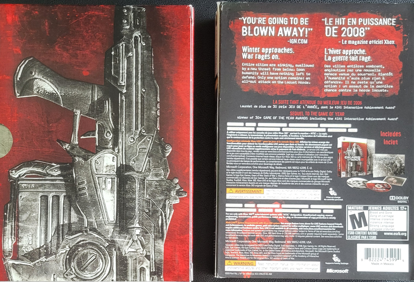 Gears Of War 2: Limited Edition - (CIB) - Microsoft XBOX 360 - Pre-Owned Like New CLEAN DISC