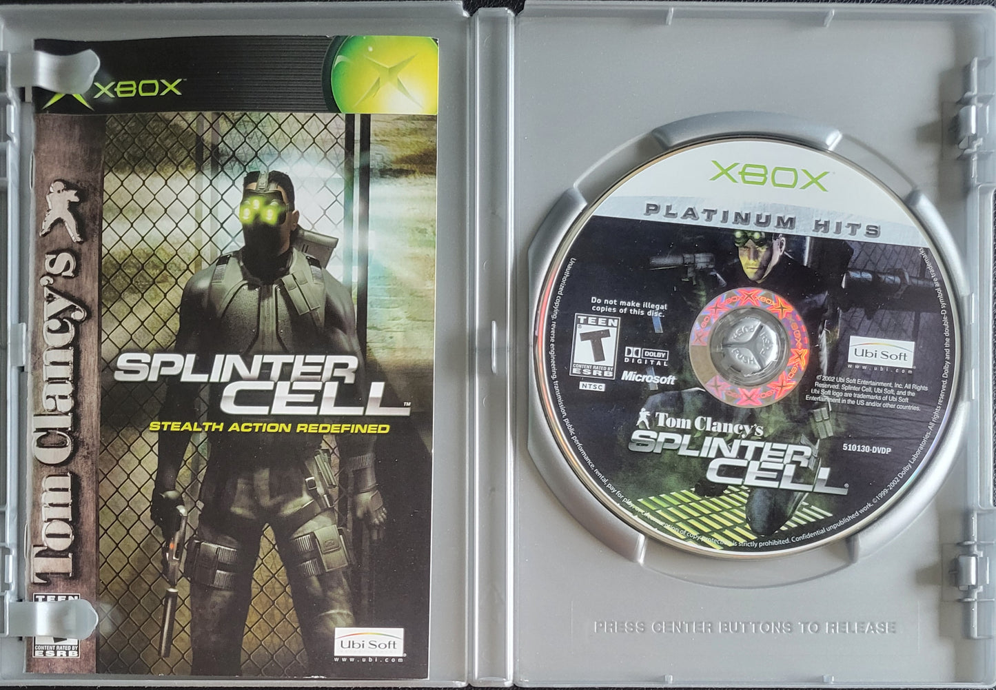 Splinter Cell *Platinum Hits* (CIB) OG Microsoft XBOX Pre-Owned Great Shape Tested & Working CLEAN DISC