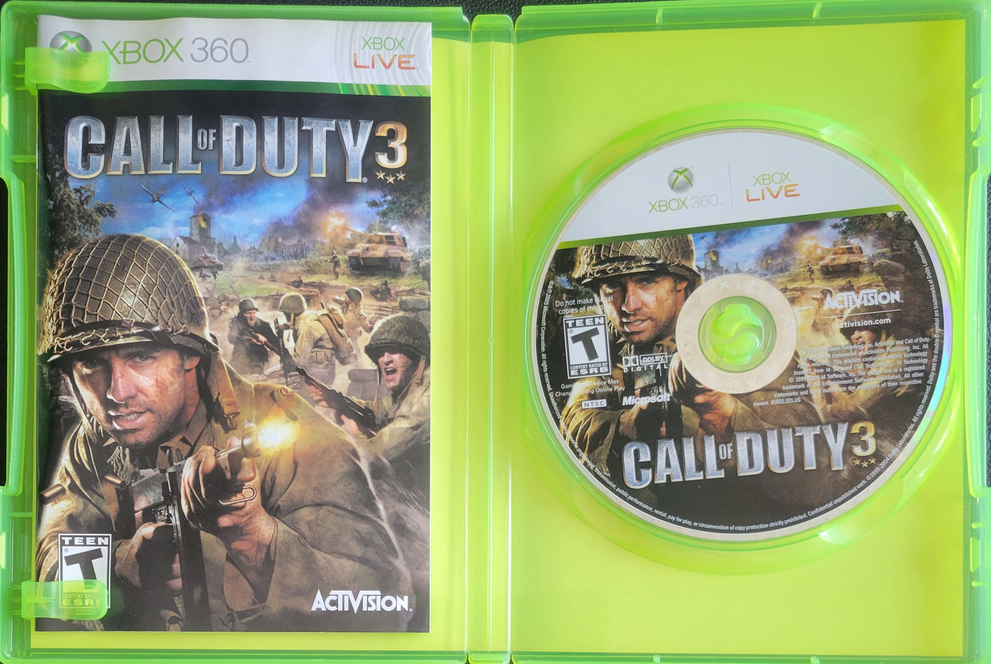 RARE Call Of Duty 3 Gold Edition! - (CIB) - Microsoft XBOX 360 - Pre-Owned Like New CLEAN DISC