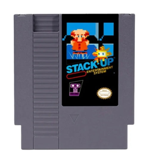STACK UP - NES (Nintendo Entertainment System 1983) 72 Pin 8 Bit Video Game Cartridge