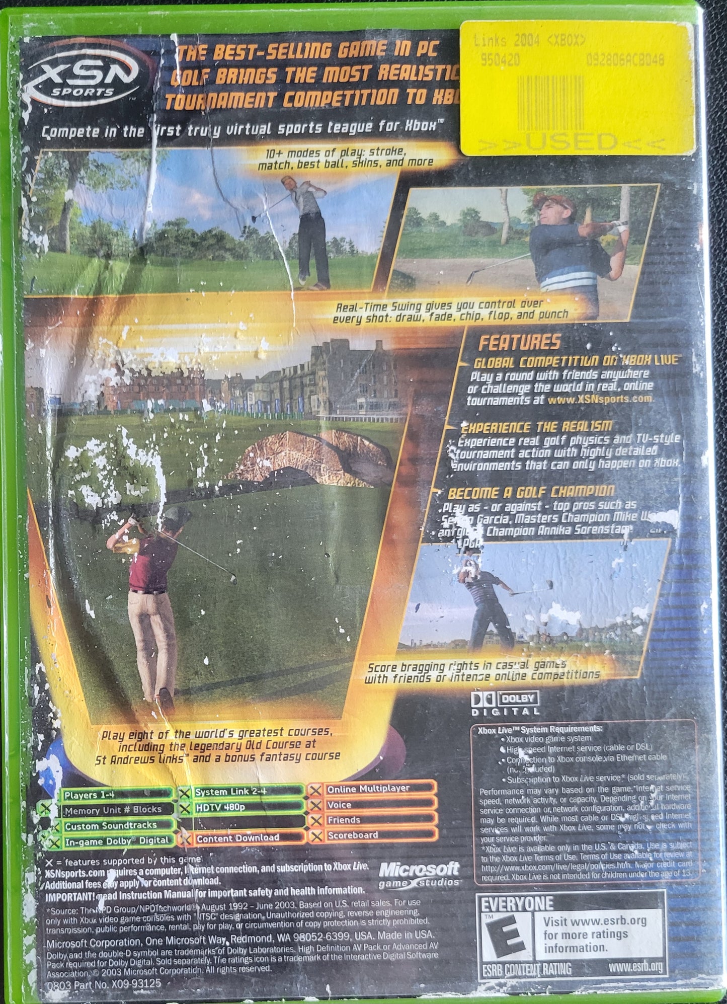Links 2004 - (CIB) OG Microsoft XBOX Pre-Owned Great Shape Tested & Working CLEAN DISC