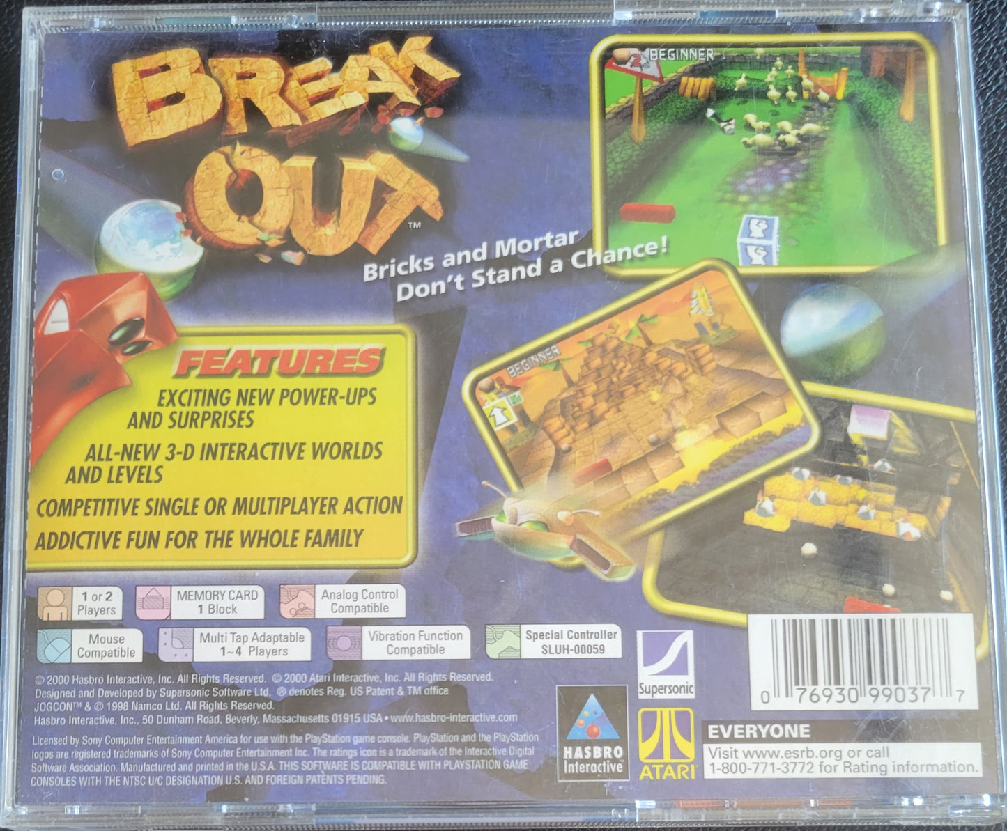 Break Out - (2000) Sony PlayStation 1 PS1 Complete in Box (CIB) - LIKE NEW