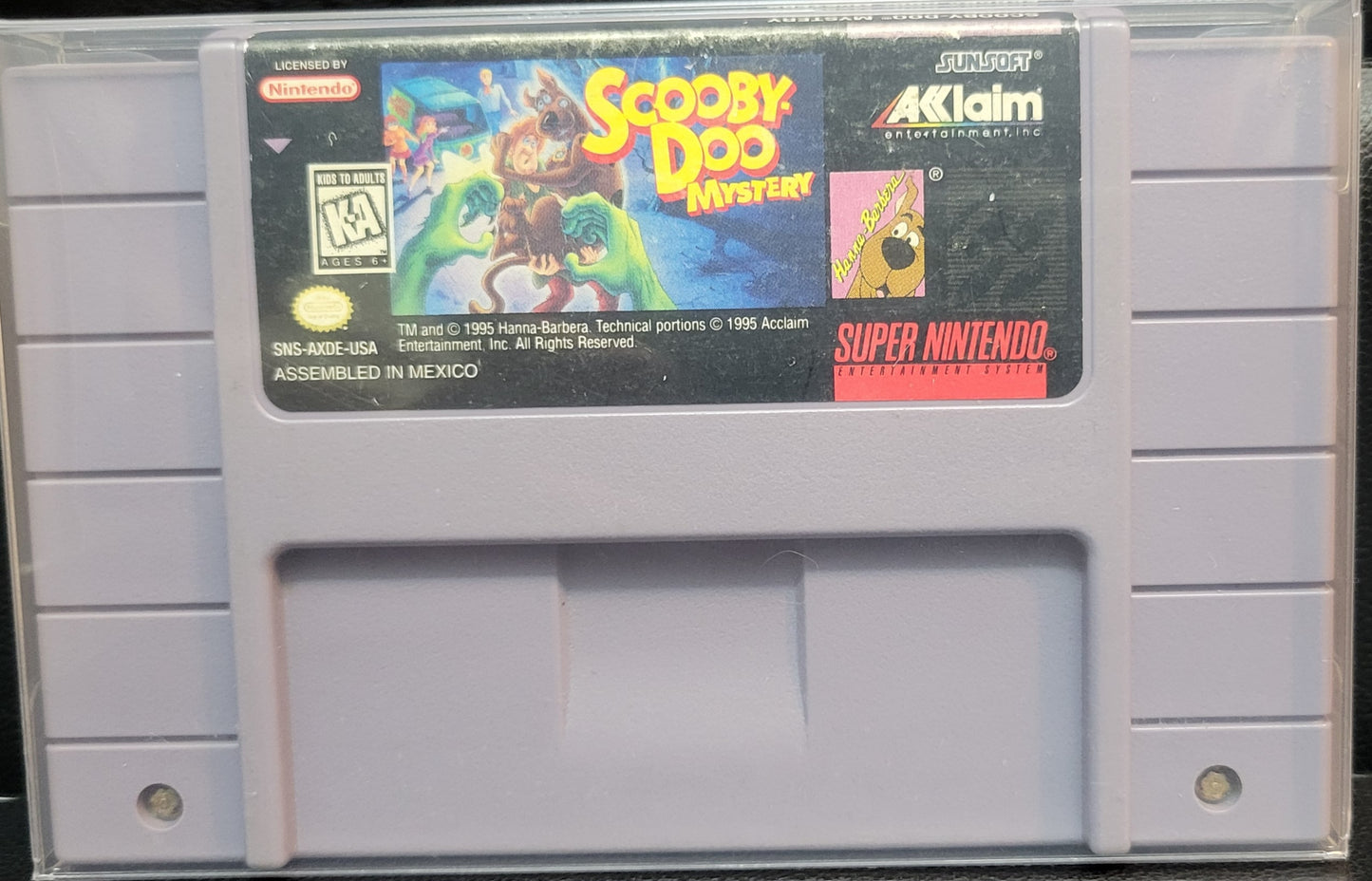 Authentic Scooby Doo Mystery - SNES - Super Nintendo Ent. System 1995 NTSC Cartridge Plus Plastic Protector