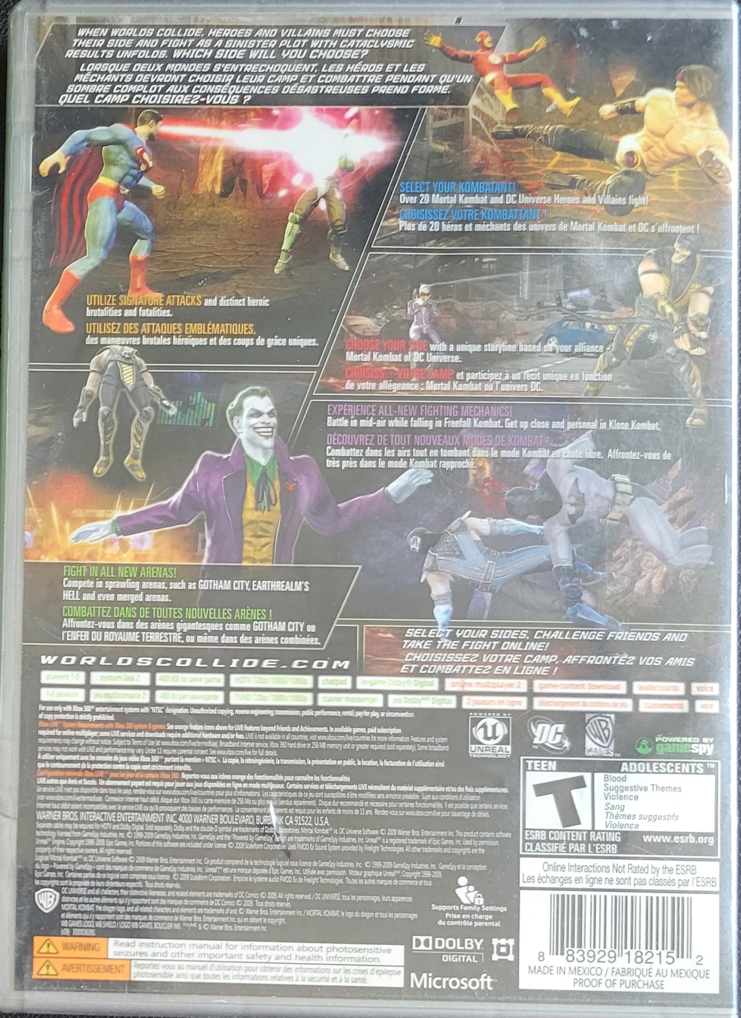 Mortal Kombat Vs DC Universe *Platinum Hits* - (CWB) - Microsoft XBOX 360 - Pre-Owned Like New CLEAN DISC
