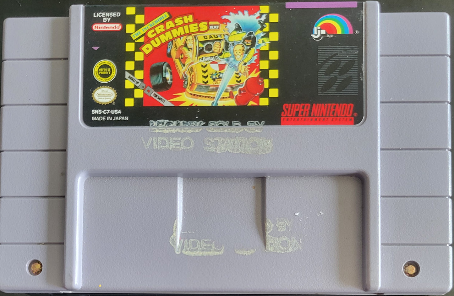 The Incredible Crash Dummies - Authentic SNES - Super Nintendo Ent. System 1995 NTSC Cartridge + Protector