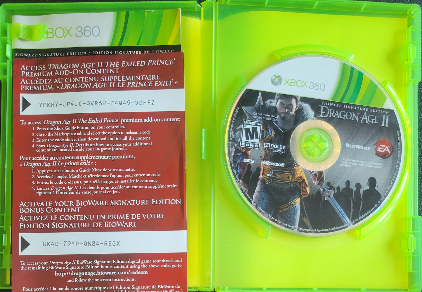 Dragon Age 2 - Microsoft XBOX 360 - CIB Pre-Owned Great Shape Tested & Working