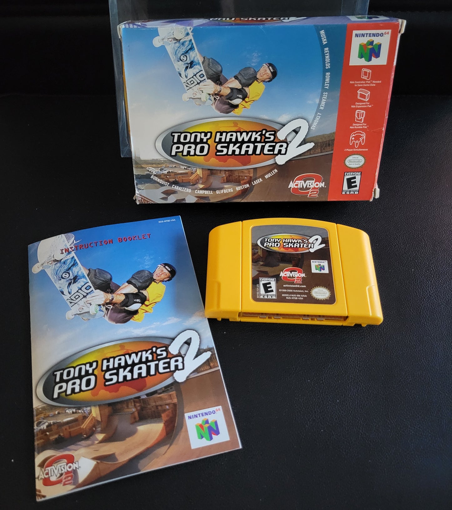 Tony Hawk's Pro Skater 2 - NINTENDO N64 (2001) (CIB) COMPLETE + Protector