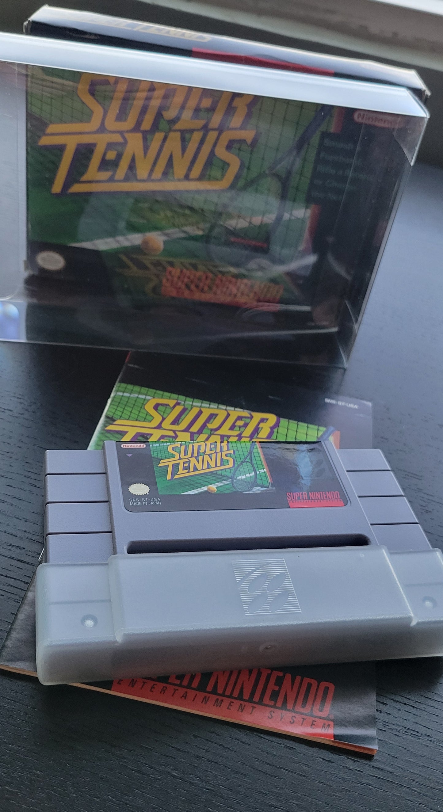 CLEAN SUPER TENNIS 1991 CIB ● Box ● Manual ● Protector - SNES - Super Nintendo Ent. System NTSC Cartridge Tested & Working