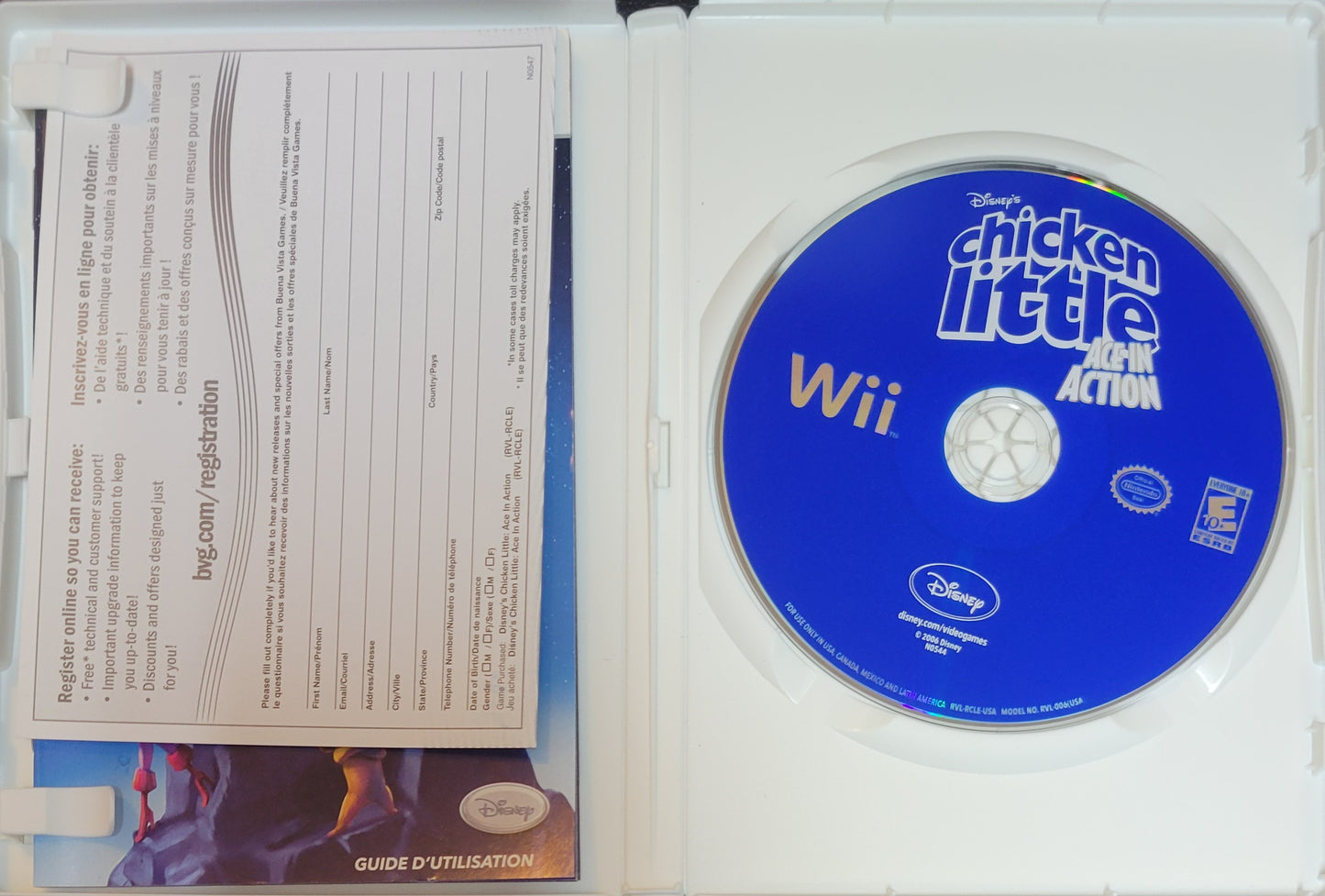 Chicken Little: Ace in Action – 2006 Nintendo Wii CIB Re-Sealed Clean Disc