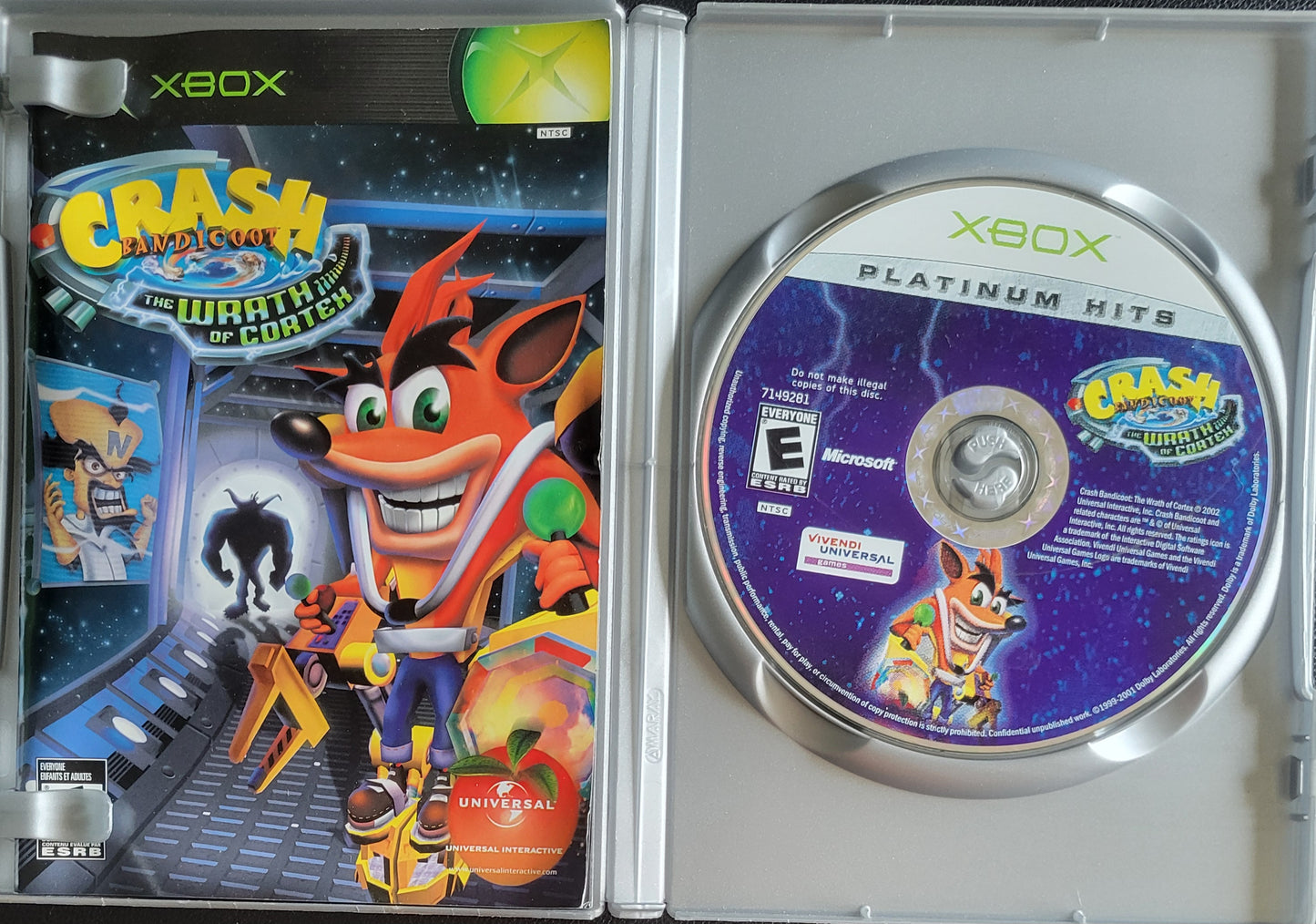 Crash Bandicoot: The Wrath Of Cortex *Platinum Hits* (CIB) OG Microsoft XBOX Pre-Owned Great Shape Tested & Working CLEAN DISC
