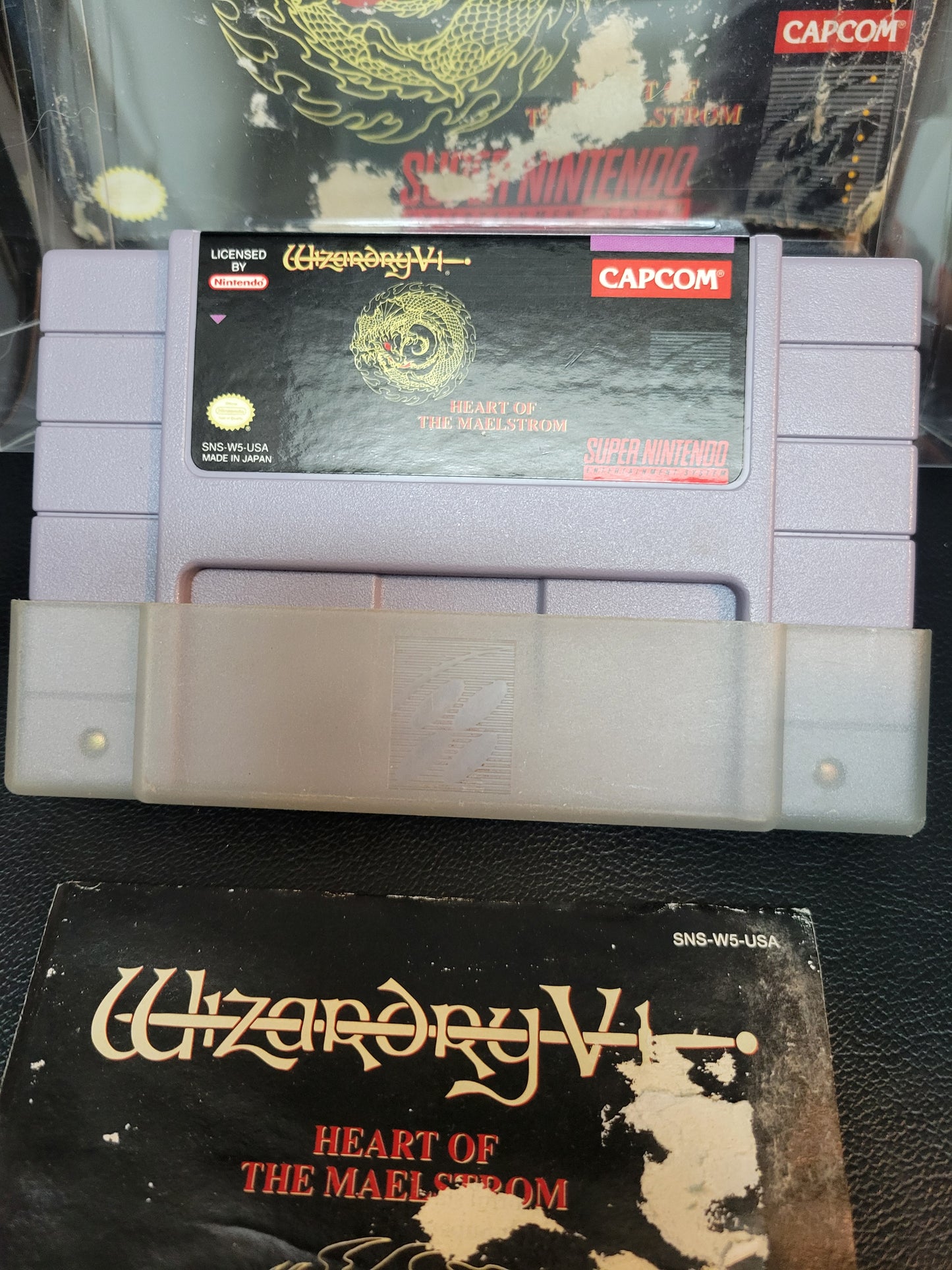 Wizardry V (CIB) - Authentic SNES - (Super Nintendo Ent. System 1990) NTSC Cartridge + Protector