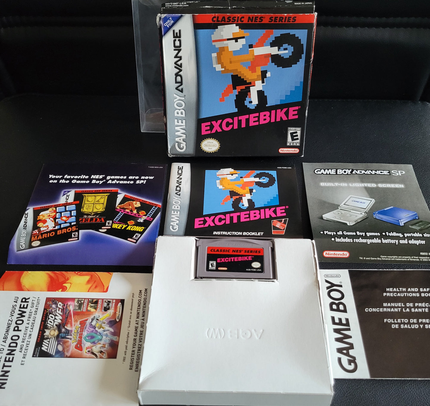 EXCITEBIKE (CIB) Classic NES Series 2004 (VG) - GAMEBOY ADVANCE GBA + Protector