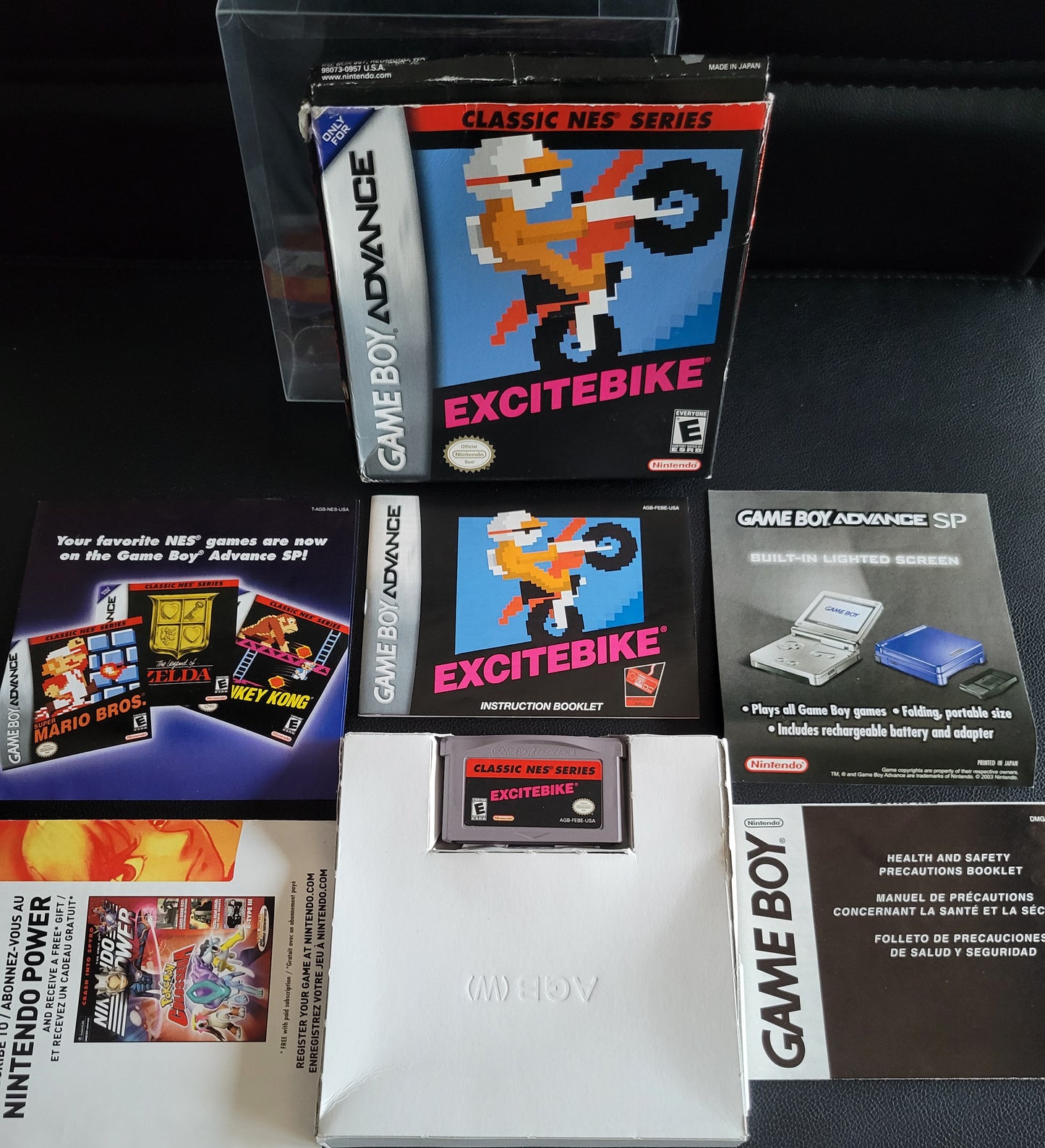 EXCITEBIKE (CIB) Classic NES Series 2004 (VG) - GAMEBOY ADVANCE GBA + Protector