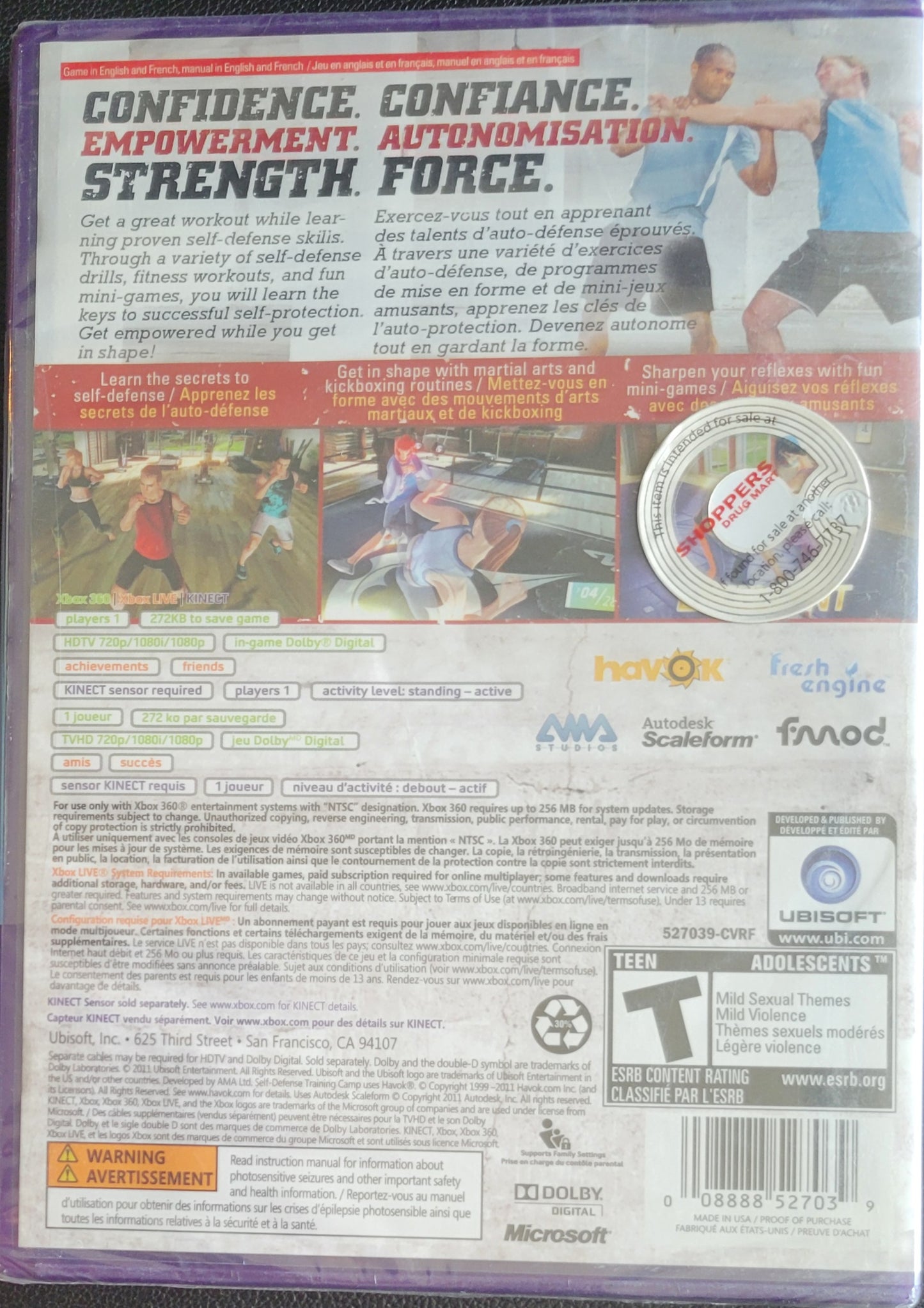 Brand New Self-Defense Training Camp - SEALED - Microsoft XBOX 360
