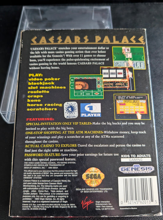 Caesars Palace - Boxed (Sega Genesis) | 1990 | Hang Tab