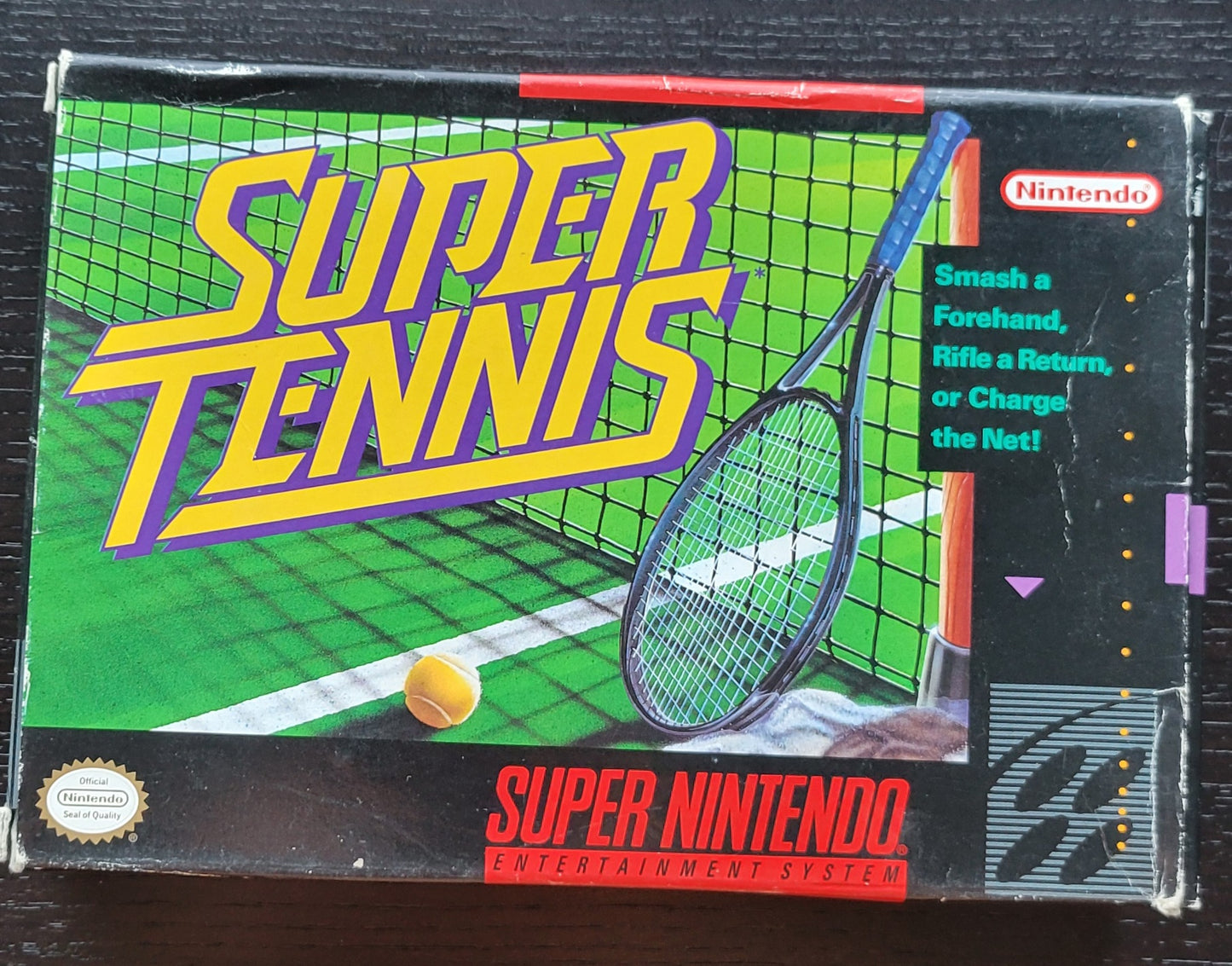 CLEAN SUPER TENNIS 1991 CIB ● Box ● Manual ● Protector - SNES - Super Nintendo Ent. System NTSC Cartridge Tested & Working