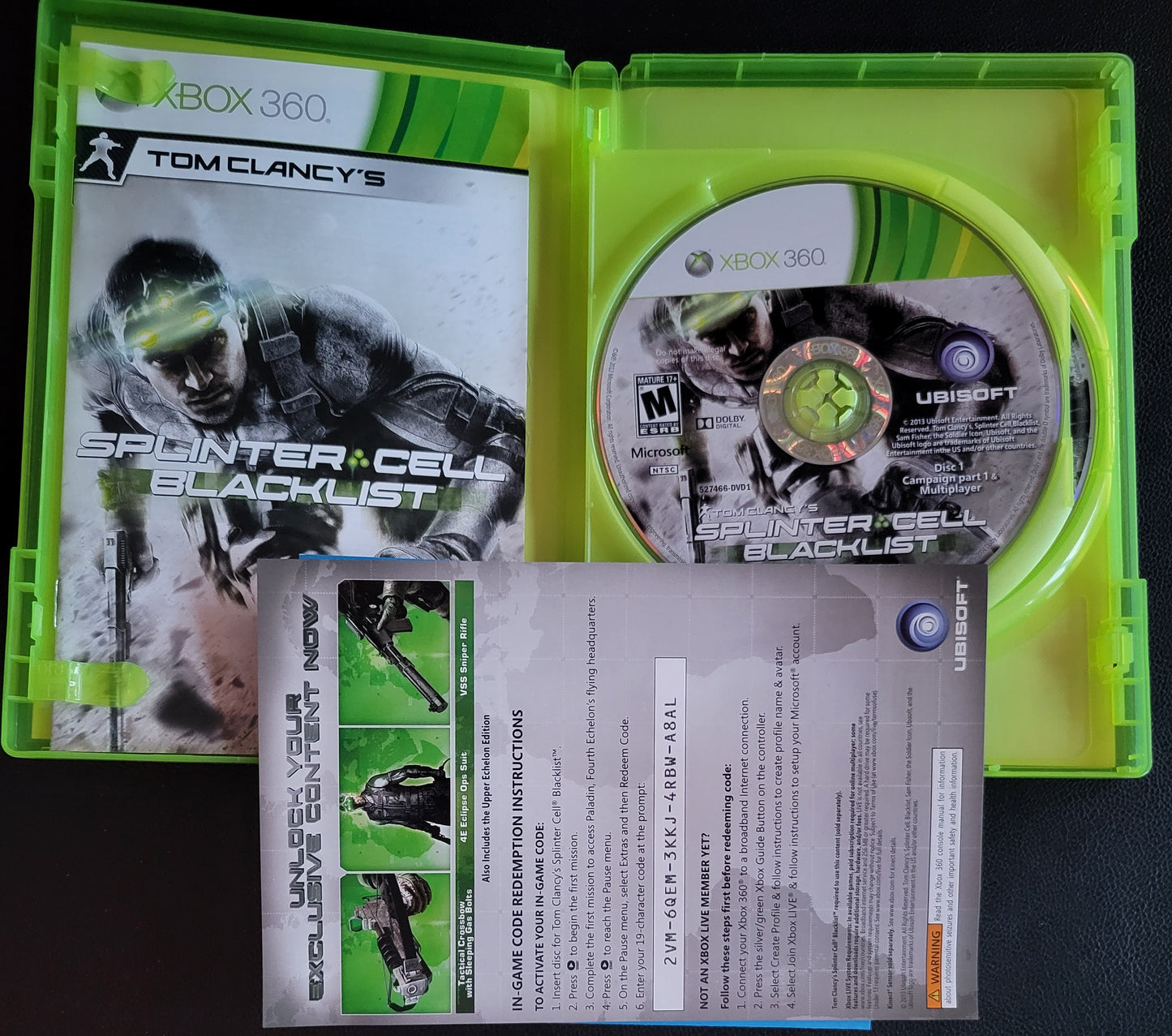 Splinter Cell: Blacklist SIGNATURE EDITION - Microsoft XBOX 360 - MINTY CIB Pre-Owned Great Shape Tested & Working
