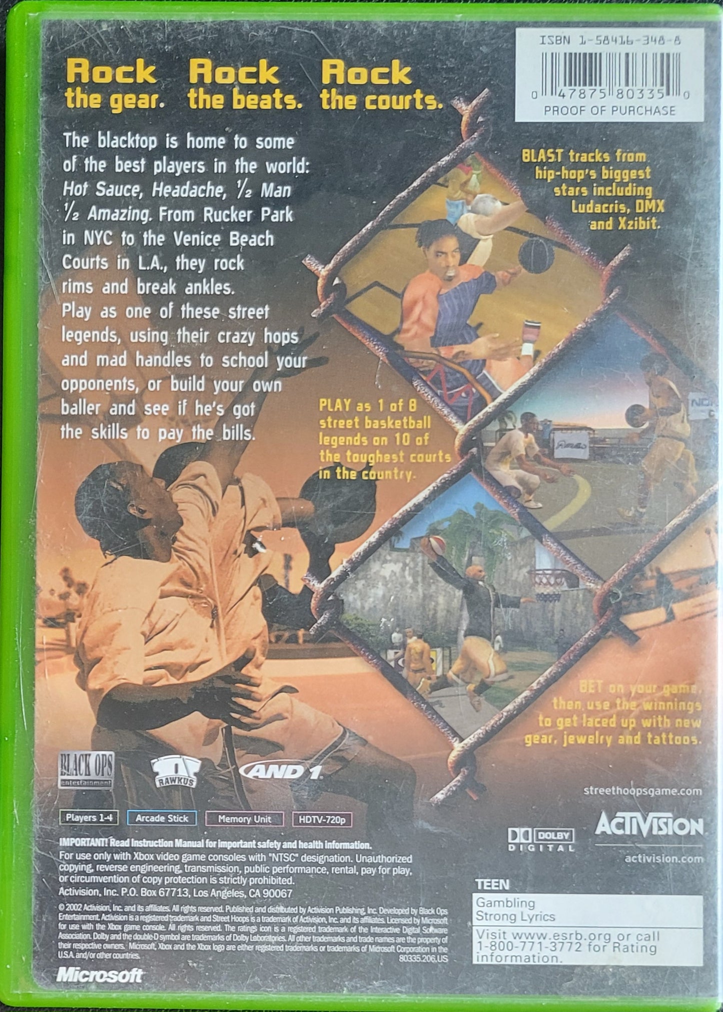 Street Hoops - (CIB) OG Microsoft XBOX Pre-Owned Great Shape Tested & Working CLEAN DISC