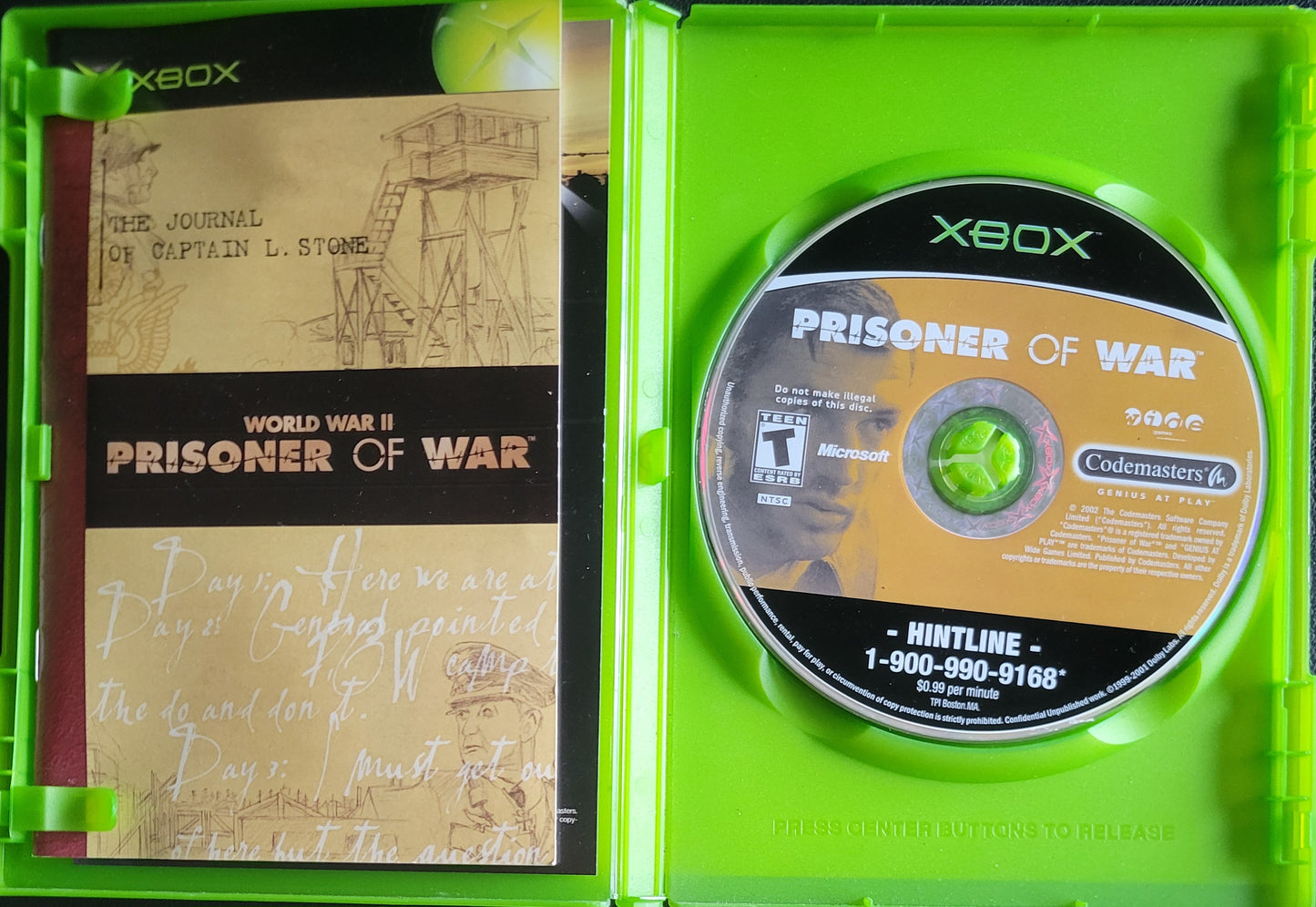 World War 2: Prisoner Of War - (CIB) OG Microsoft XBOX Pre-Owned Great Shape Tested & Working CLEAN DISC