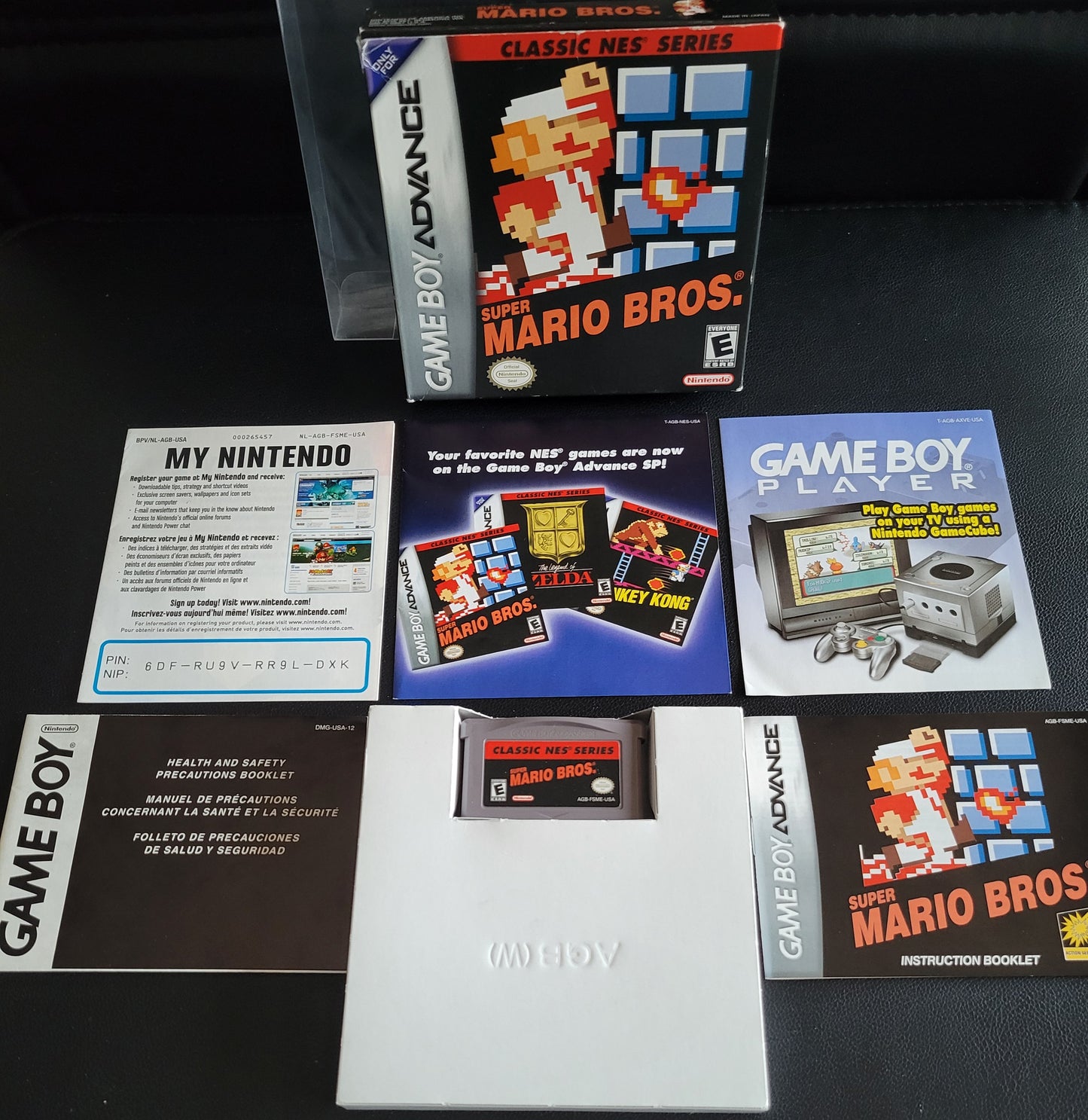 Super Mario Bros (CIB) Classic NES Series 2004 (VG) - GAMEBOY ADVANCE GBA + Protector