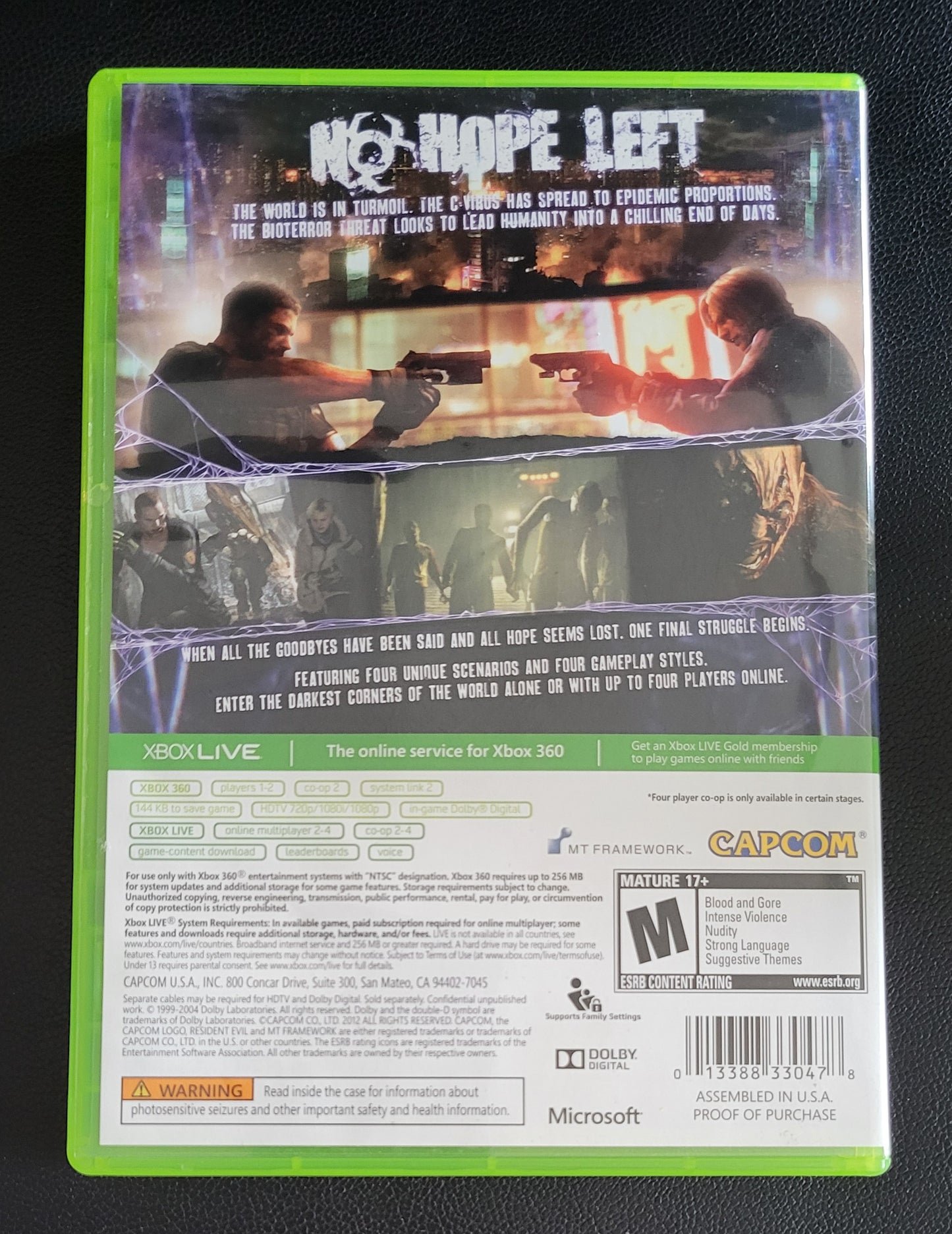 Resident Evil 6 - Microsoft XBOX 360 - MINT CIB Pre-Owned Great Shape Tested & Working