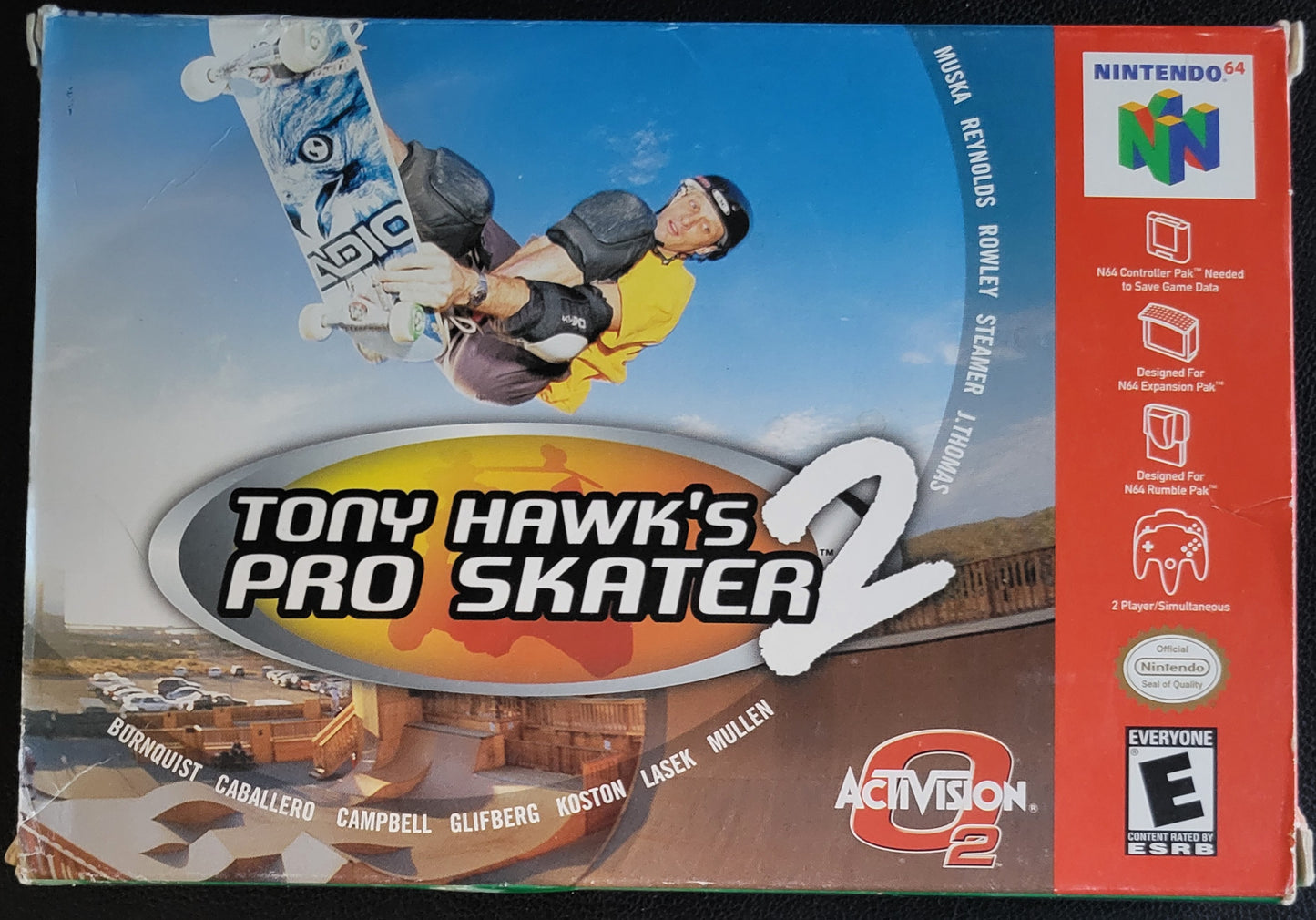 Tony Hawk's Pro Skater 2 - NINTENDO N64 (2001) (CIB) COMPLETE + Protector