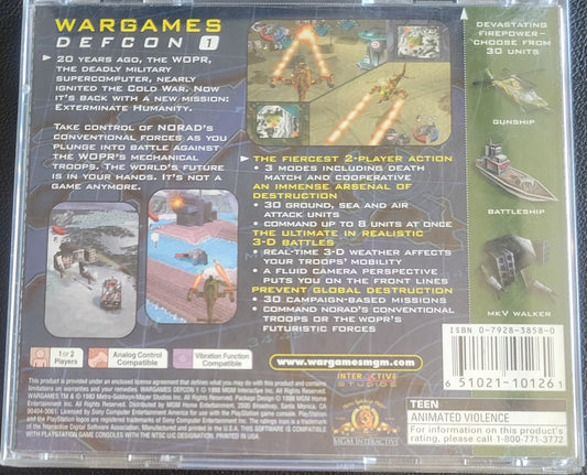 WarGames Defcon 1 – Sony PlayStation 1 PS1 CIB – Re-Sealed